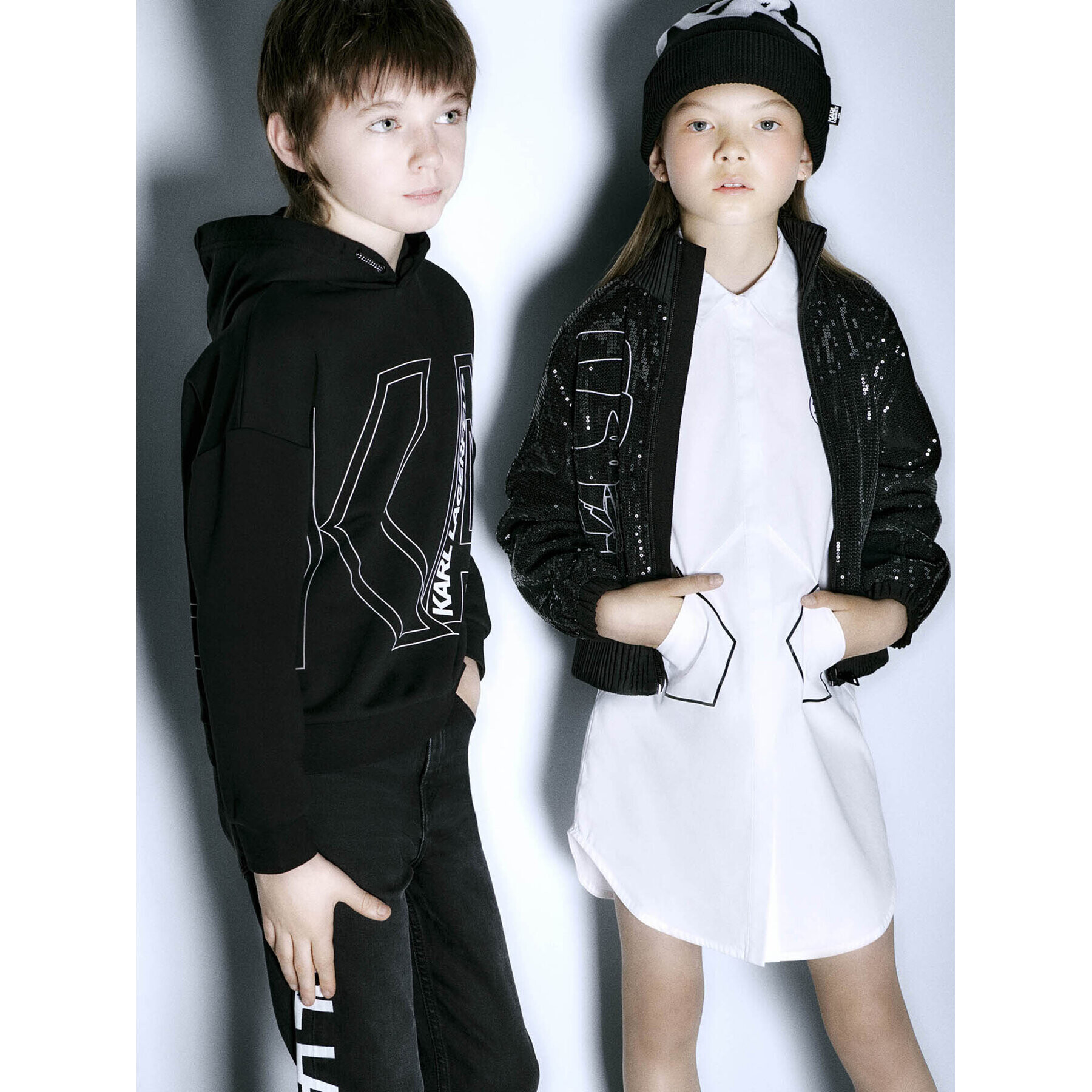 Karl Lagerfeld Kids Košeľové šaty Z12252 S Biela Regular Fit - Pepit.sk