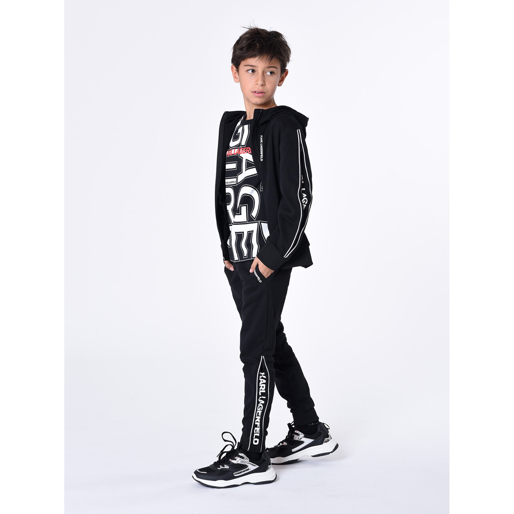 Karl Lagerfeld Kids Mikina Z25435 D Čierna Regular Fit - Pepit.sk