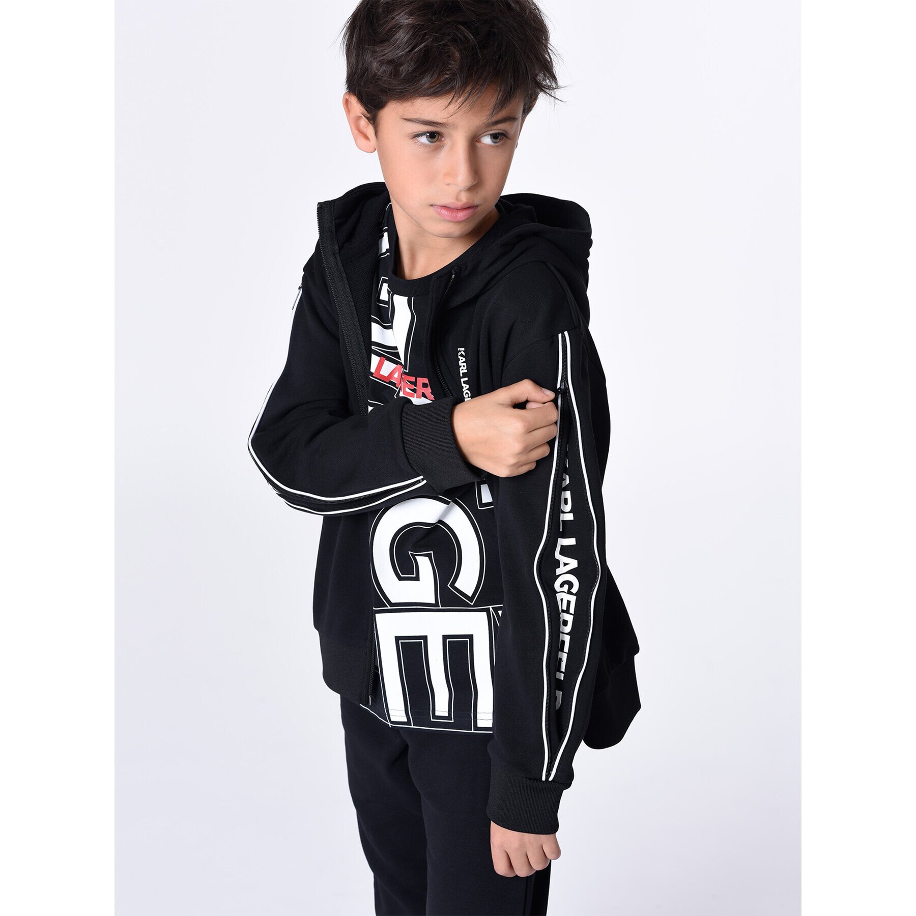 Karl Lagerfeld Kids Mikina Z25435 D Čierna Regular Fit - Pepit.sk