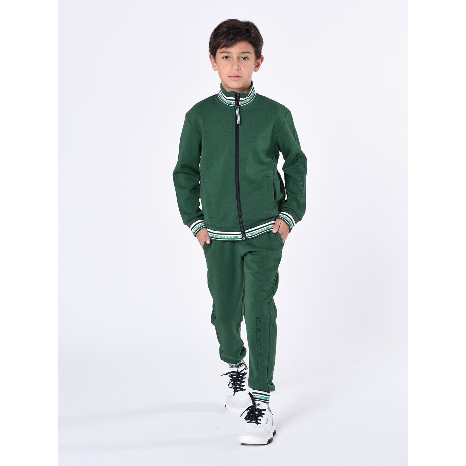 Karl Lagerfeld Kids Mikina Z25436 D Zelená Regular Fit - Pepit.sk