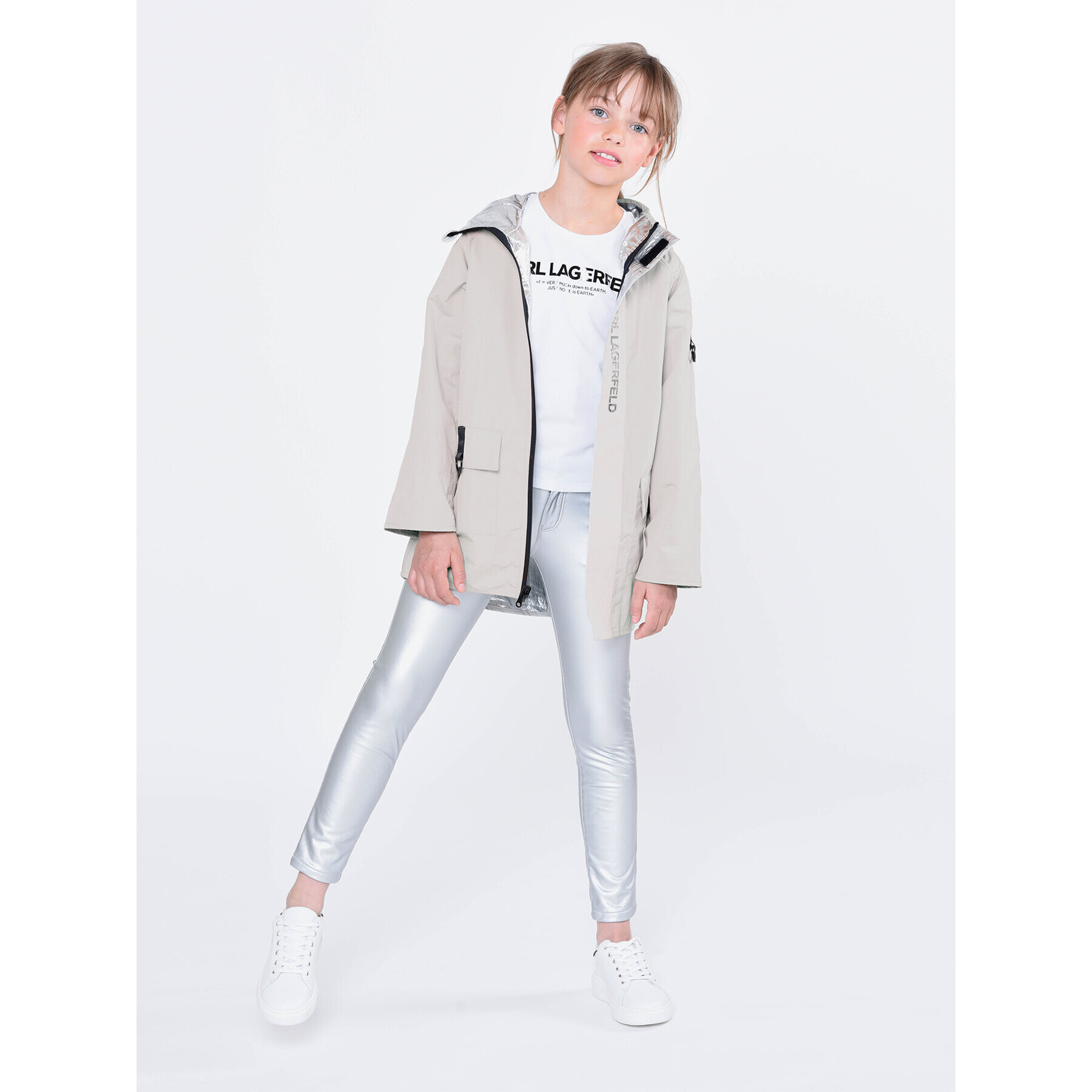 Karl Lagerfeld Kids Prechodná bunda Z16149 S Sivá Regular Fit - Pepit.sk