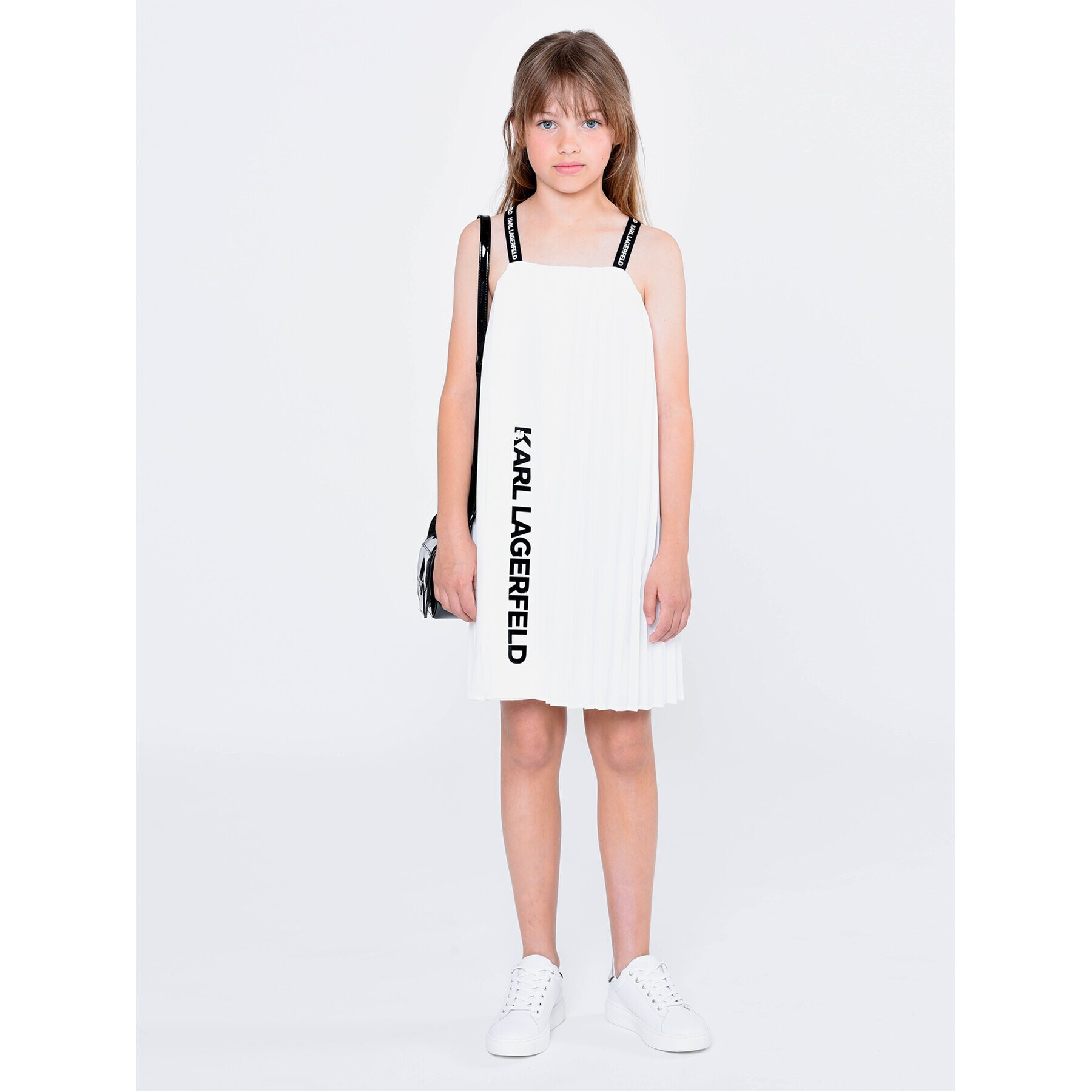 Karl Lagerfeld Kids Šaty Z12246 D Biela Relaxed Fit - Pepit.sk