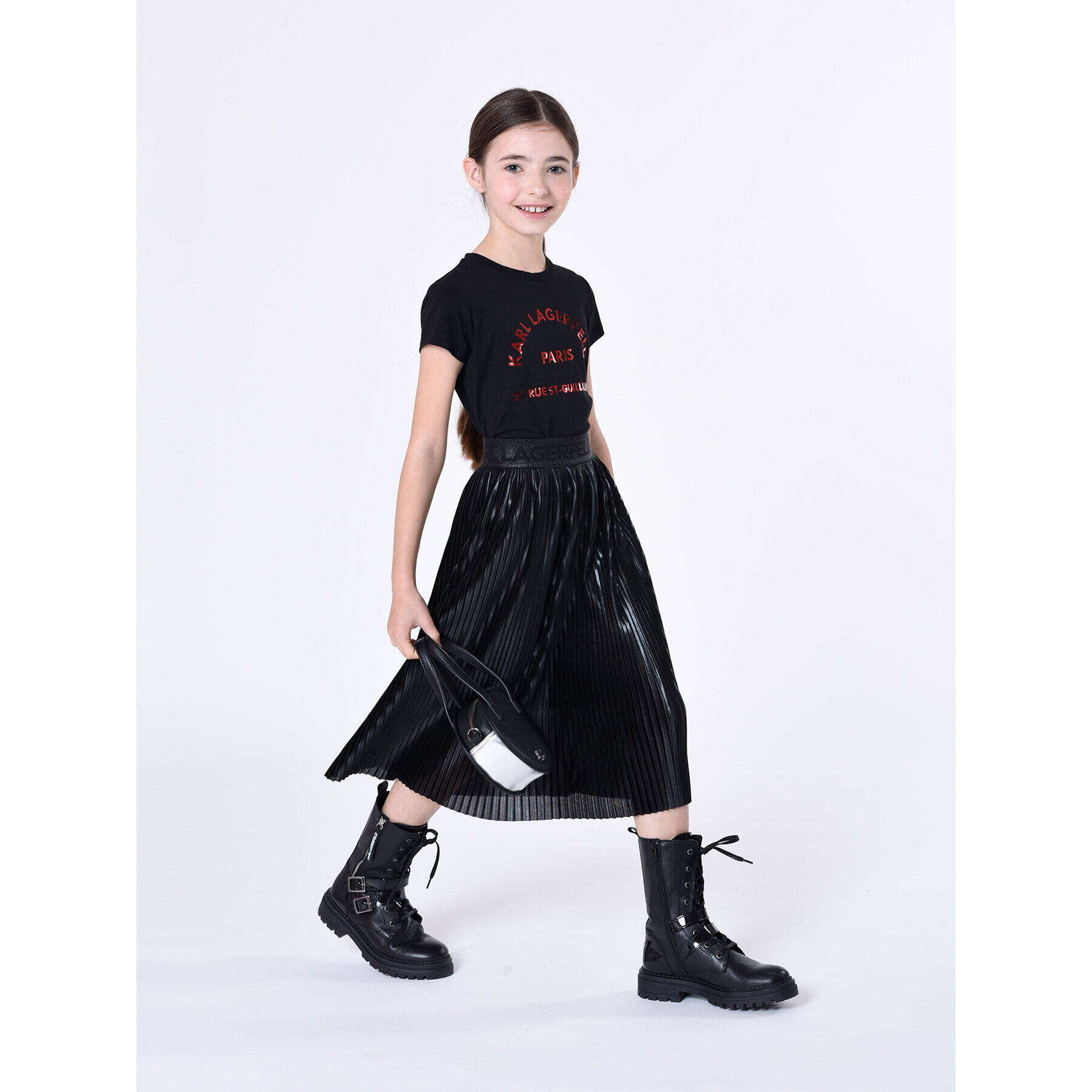 Karl Lagerfeld Kids Sukňa Z13093 D Čierna Regular Fit - Pepit.sk