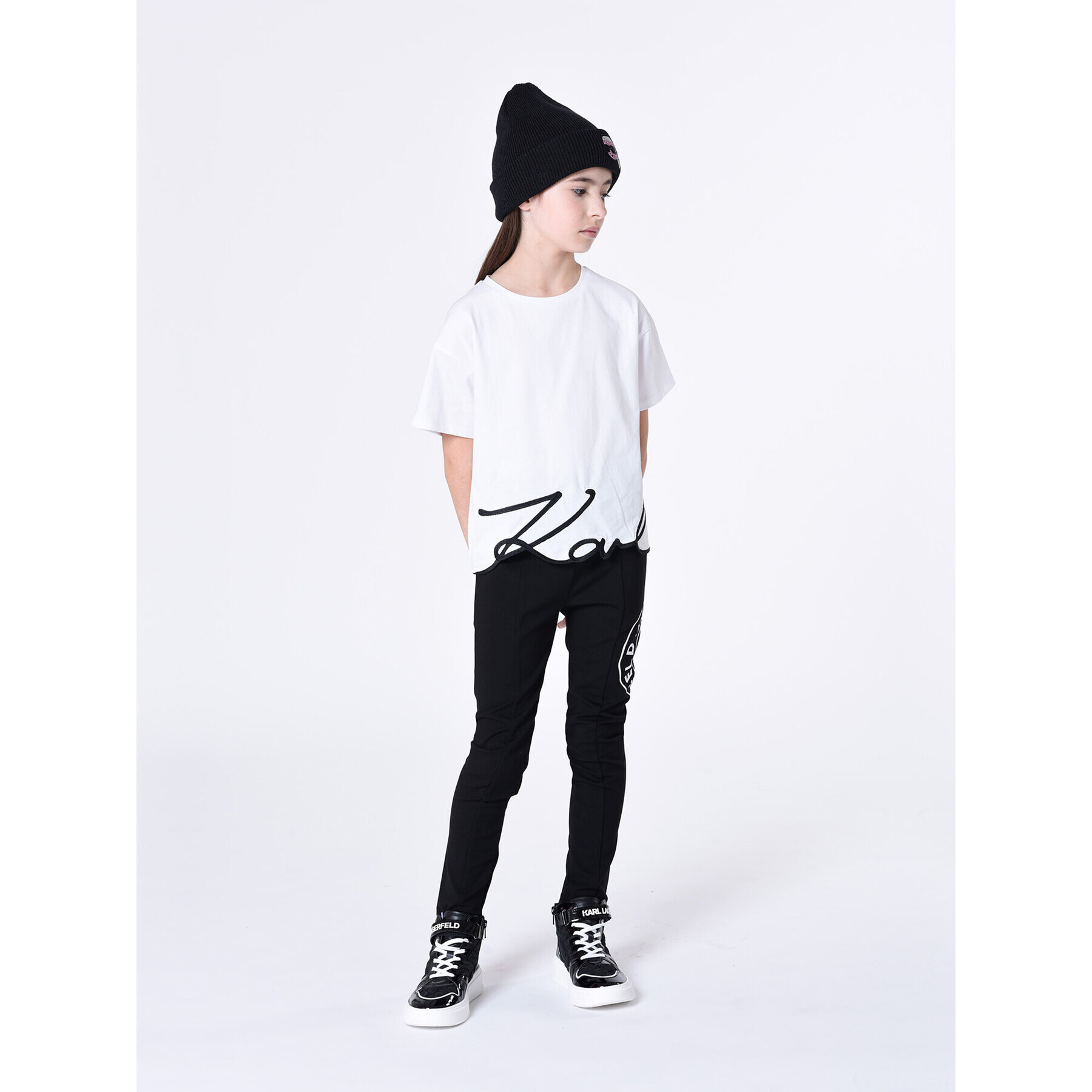 Karl Lagerfeld Kids Teplákové nohavice Z14216 D Čierna Regular Fit - Pepit.sk