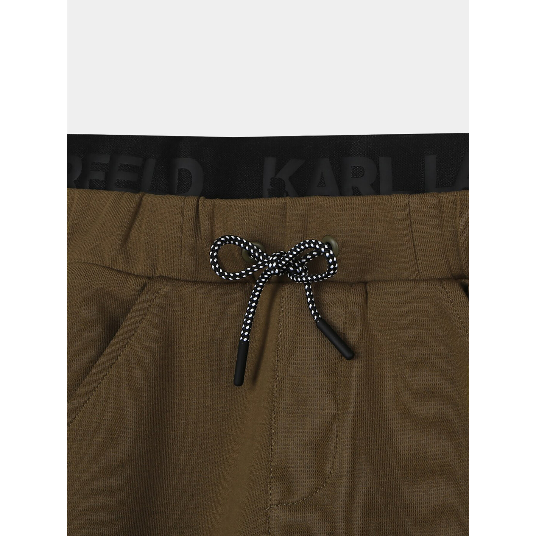 Karl Lagerfeld Kids Teplákové nohavice Z24164 D Kaki Regular Fit - Pepit.sk