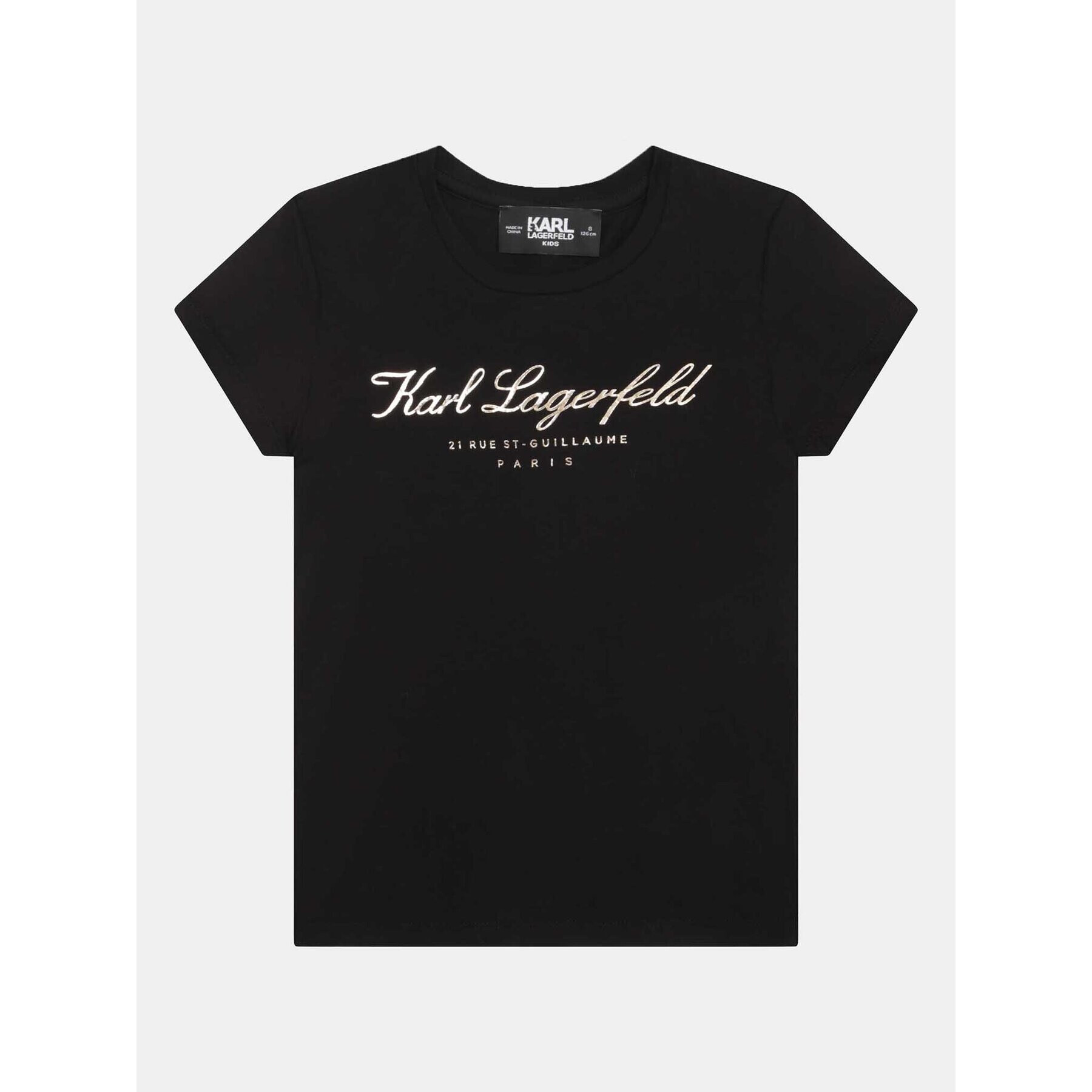 Karl Lagerfeld Kids Tričko Z15435 M Čierna Regular Fit - Pepit.sk