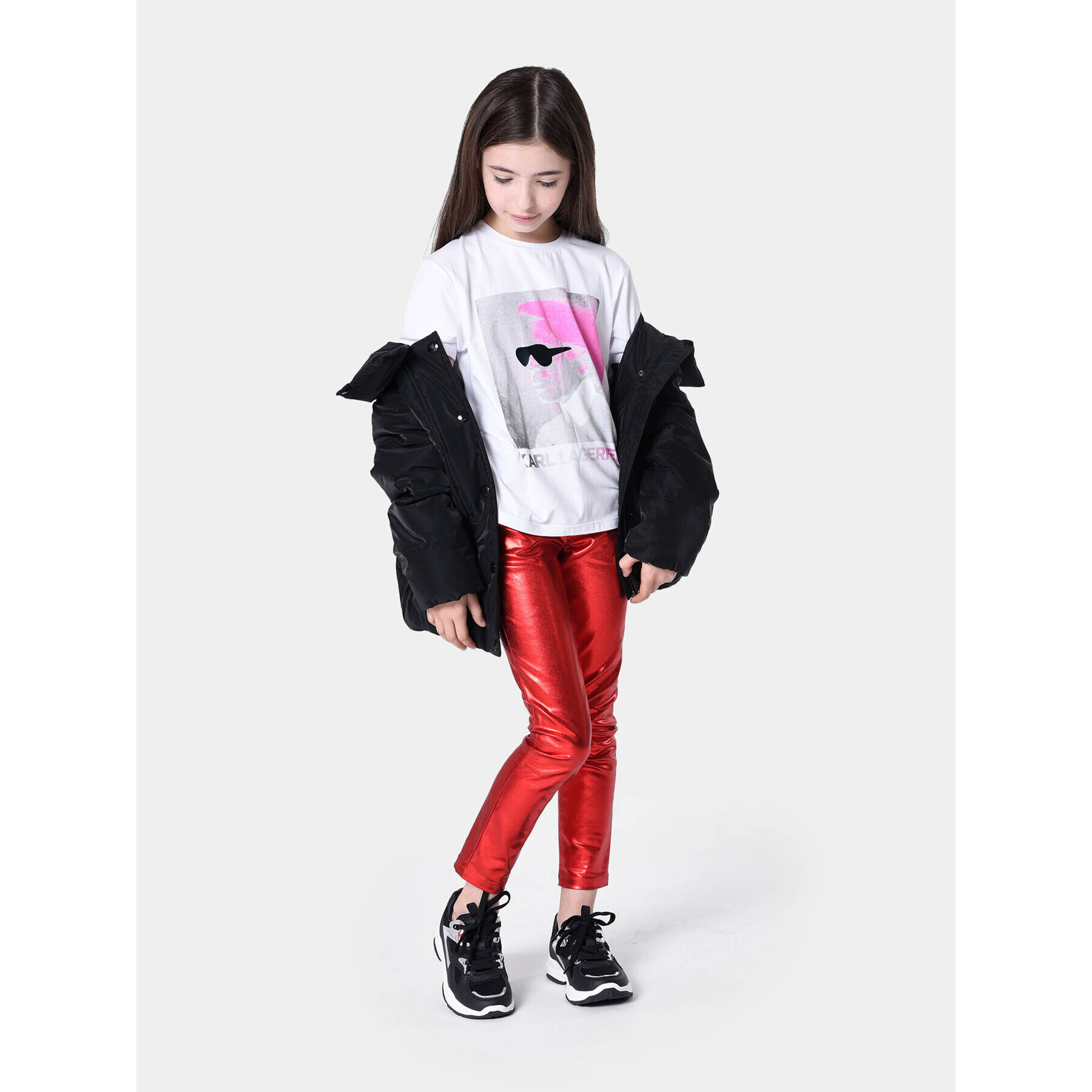 Karl Lagerfeld Kids Vatovaná bunda Z16164 D Čierna Regular Fit - Pepit.sk