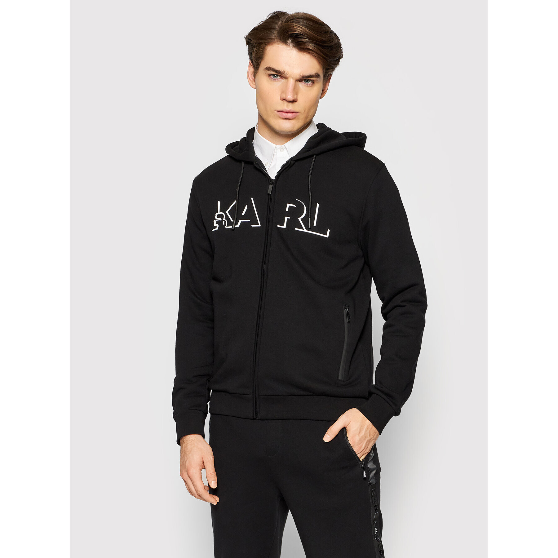 KARL LAGERFELD Mikina 705014 512910 Čierna Regular Fit - Pepit.sk