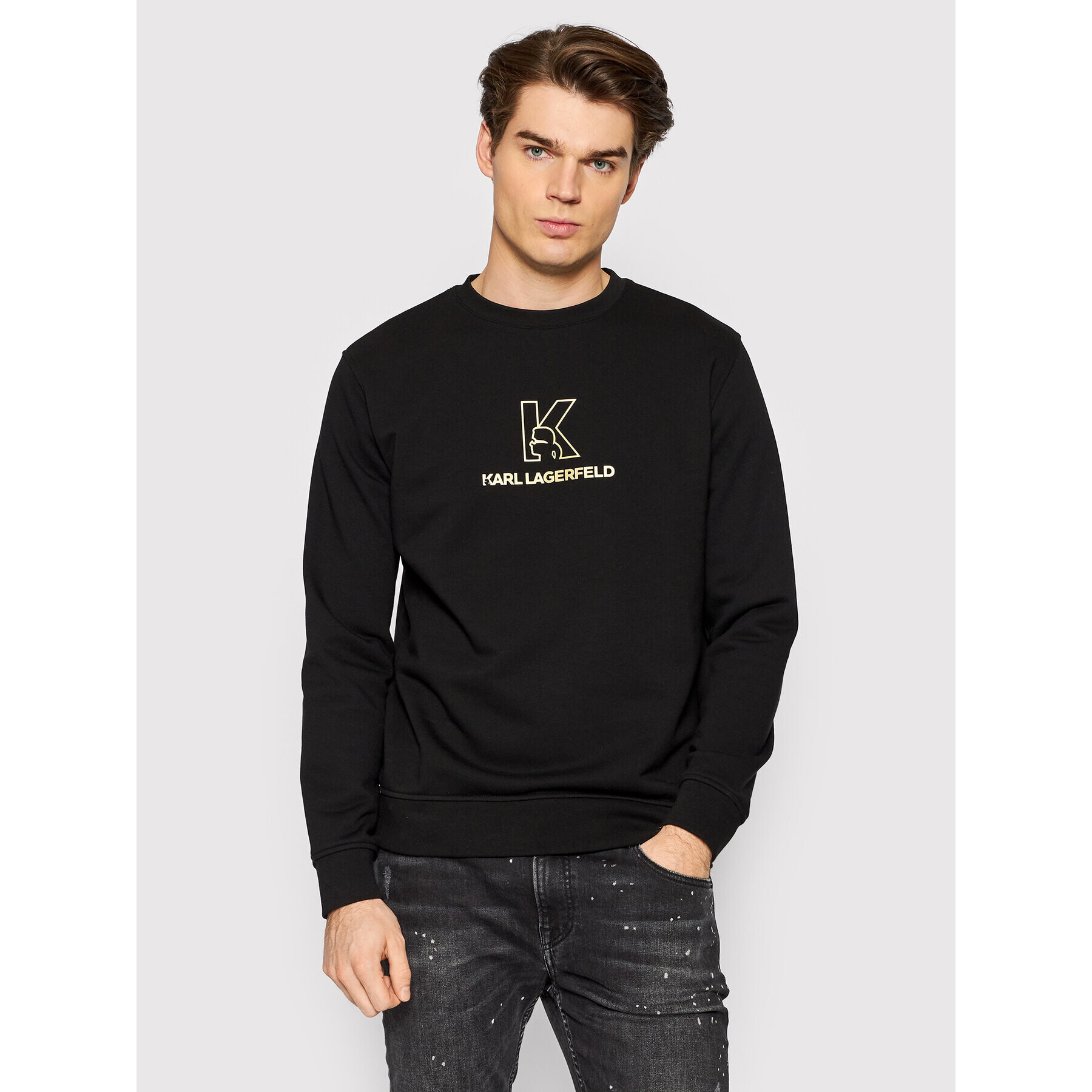 KARL LAGERFELD Mikina 705035 512910 Čierna Regular Fit - Pepit.sk