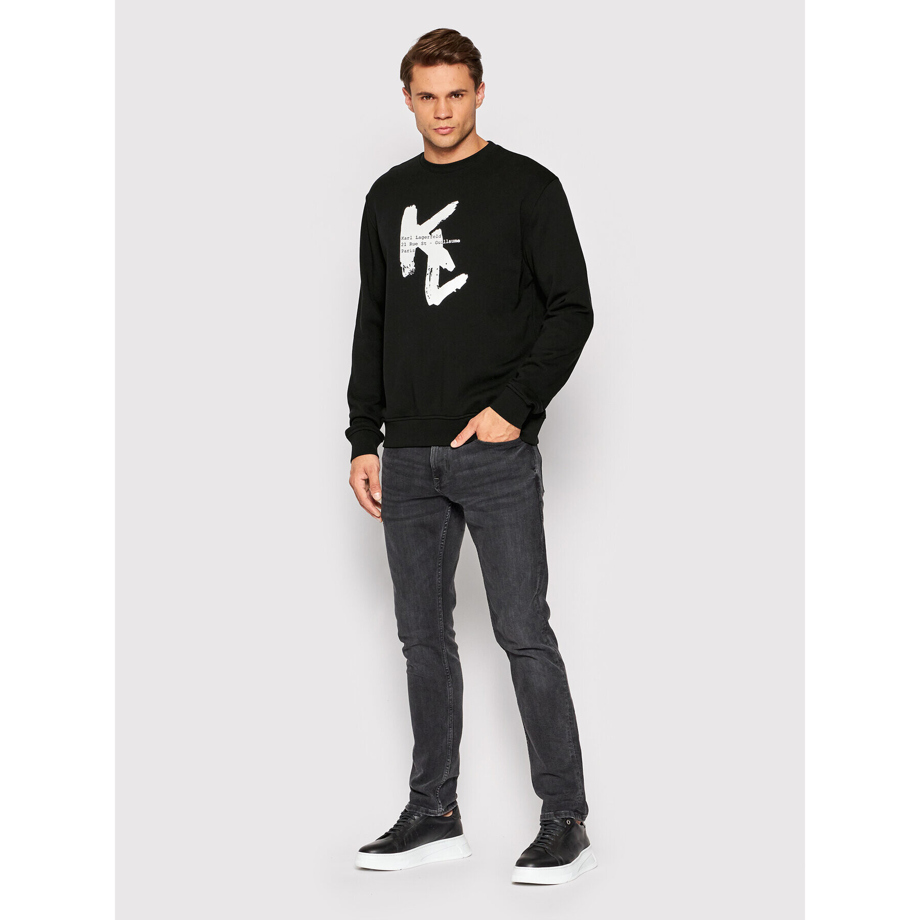 KARL LAGERFELD Mikina 705400 523900 Čierna Regular Fit - Pepit.sk