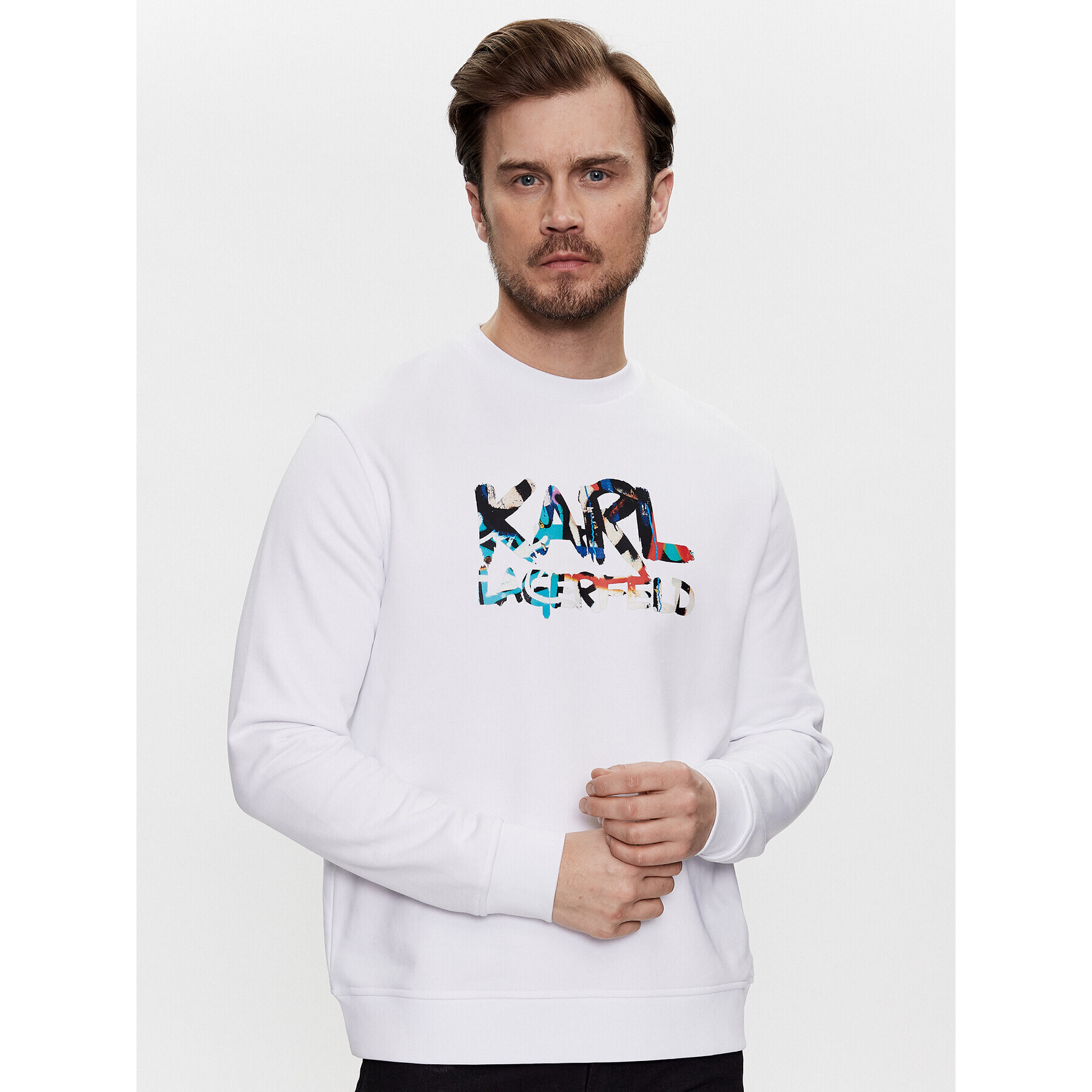 KARL LAGERFELD Mikina 705400 531900 Biela Regular Fit - Pepit.sk