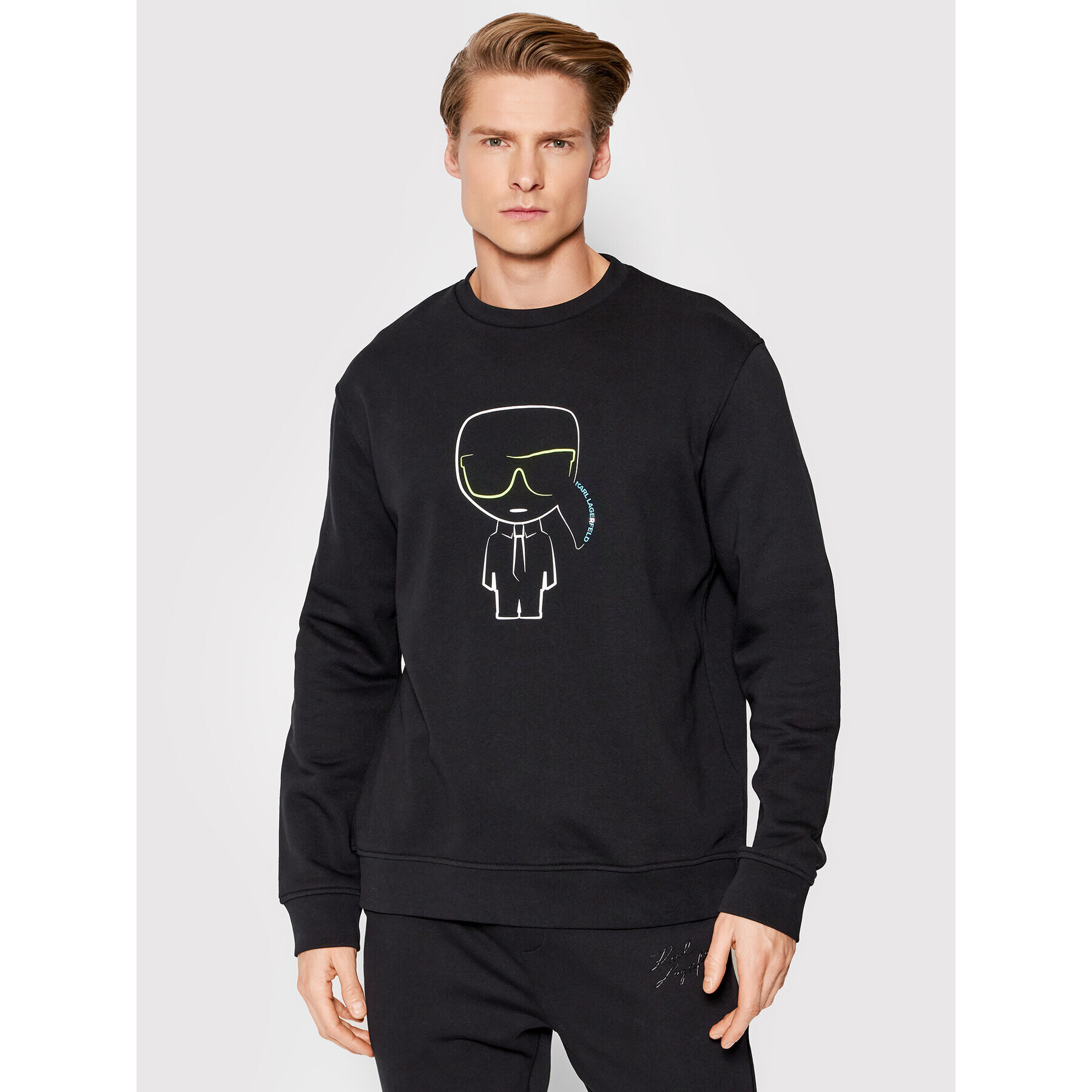 KARL LAGERFELD Mikina Crew Neck 705425 521900 Čierna Regular Fit - Pepit.sk