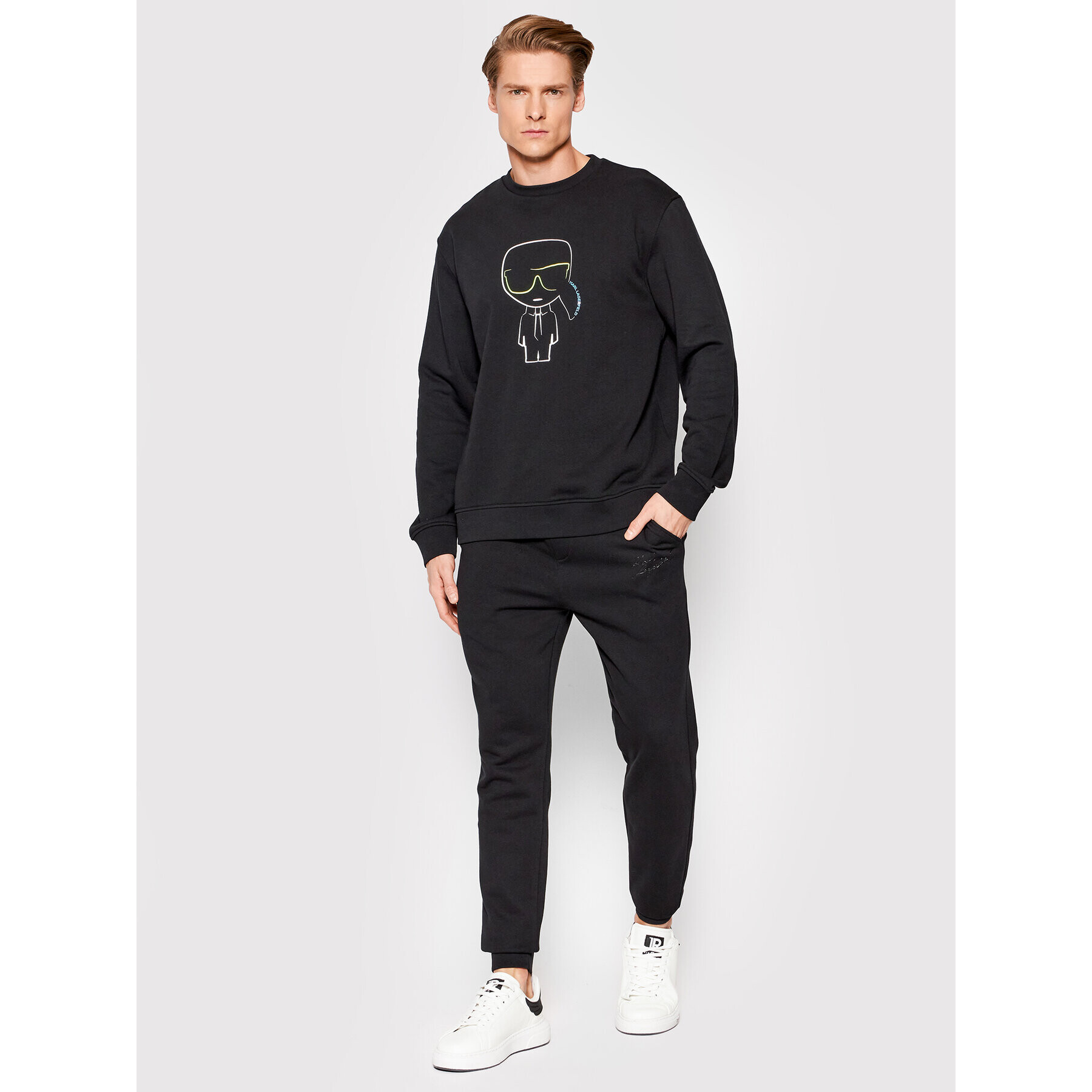 KARL LAGERFELD Mikina Crew Neck 705425 521900 Čierna Regular Fit - Pepit.sk