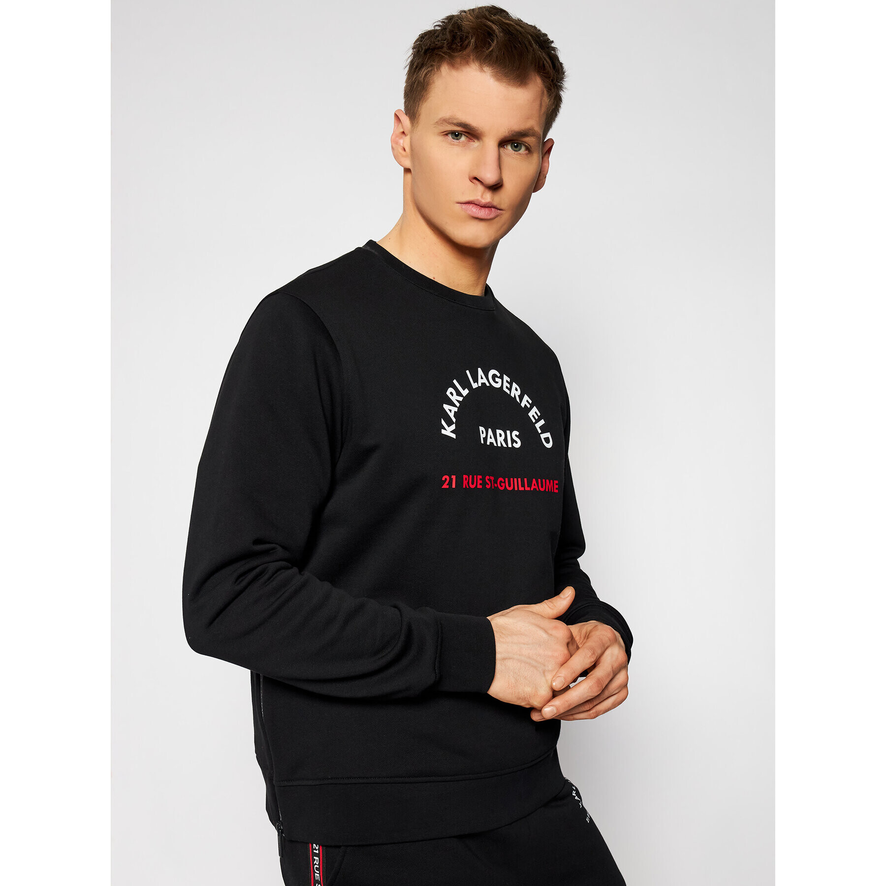 KARL LAGERFELD Mikina Crewneck 705070 511900 Čierna Regular Fit - Pepit.sk