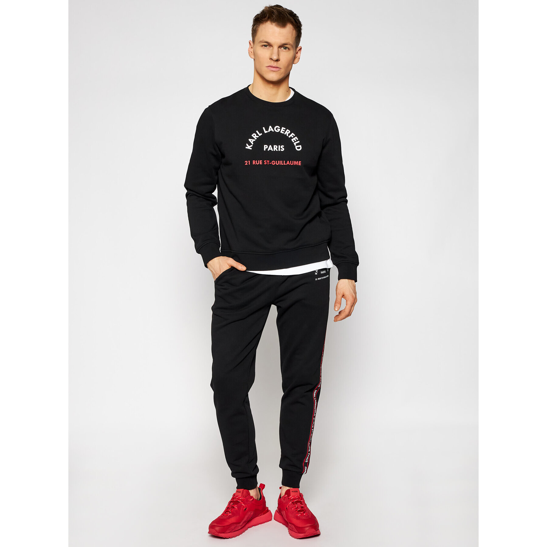 KARL LAGERFELD Mikina Crewneck 705070 511900 Čierna Regular Fit - Pepit.sk