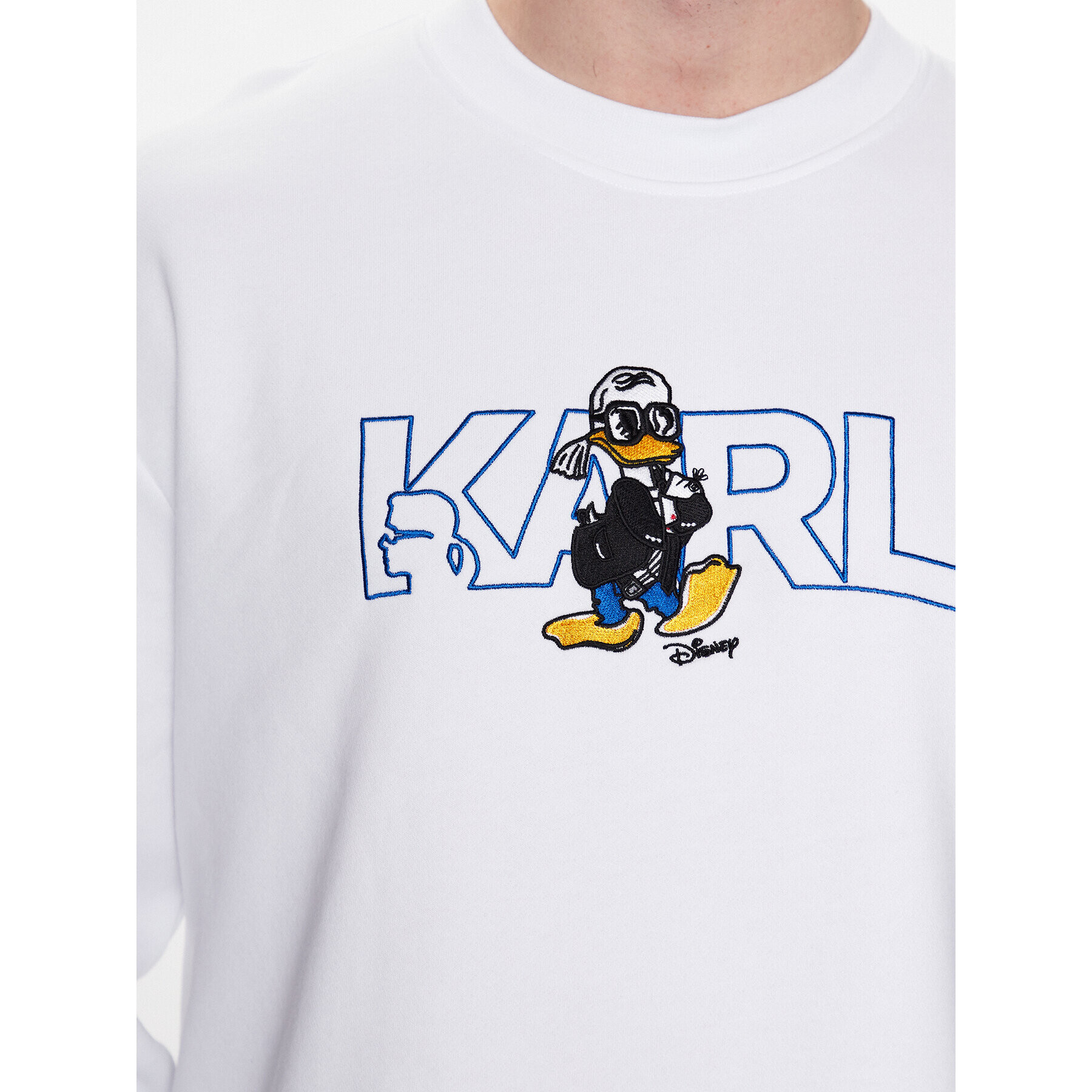 KARL LAGERFELD Mikina DISNEY Logo 705098 532930 Biela Regular Fit - Pepit.sk