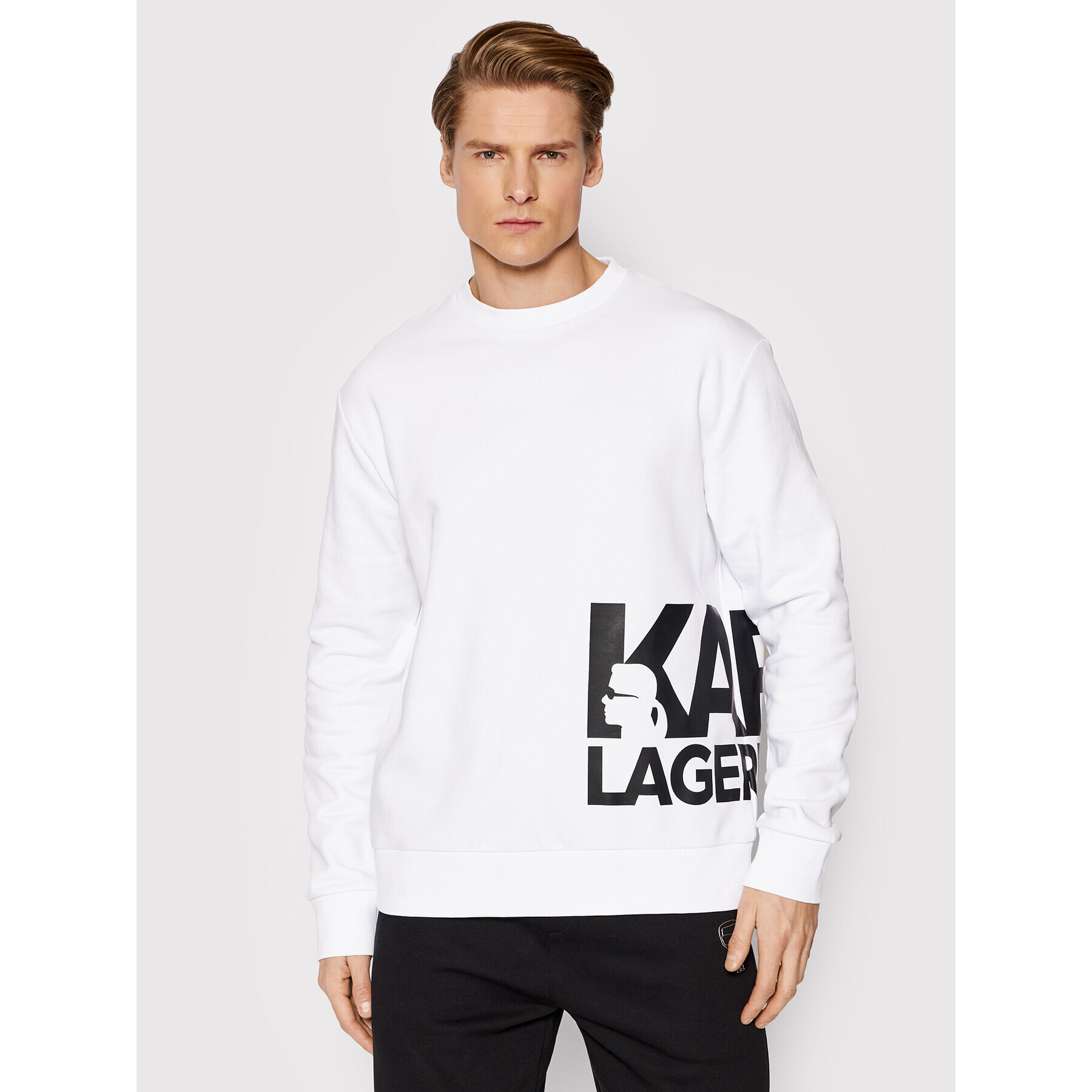 KARL LAGERFELD Mikina Sweat 705084 521900 Biela Regular Fit - Pepit.sk