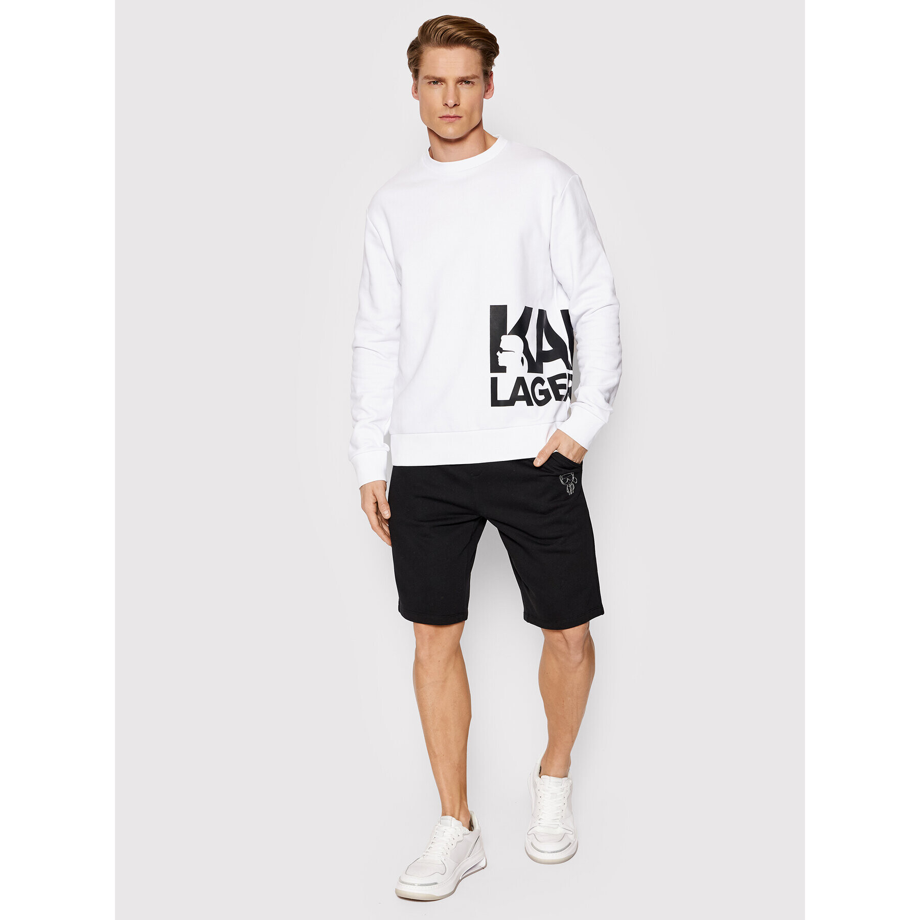 KARL LAGERFELD Mikina Sweat 705084 521900 Biela Regular Fit - Pepit.sk