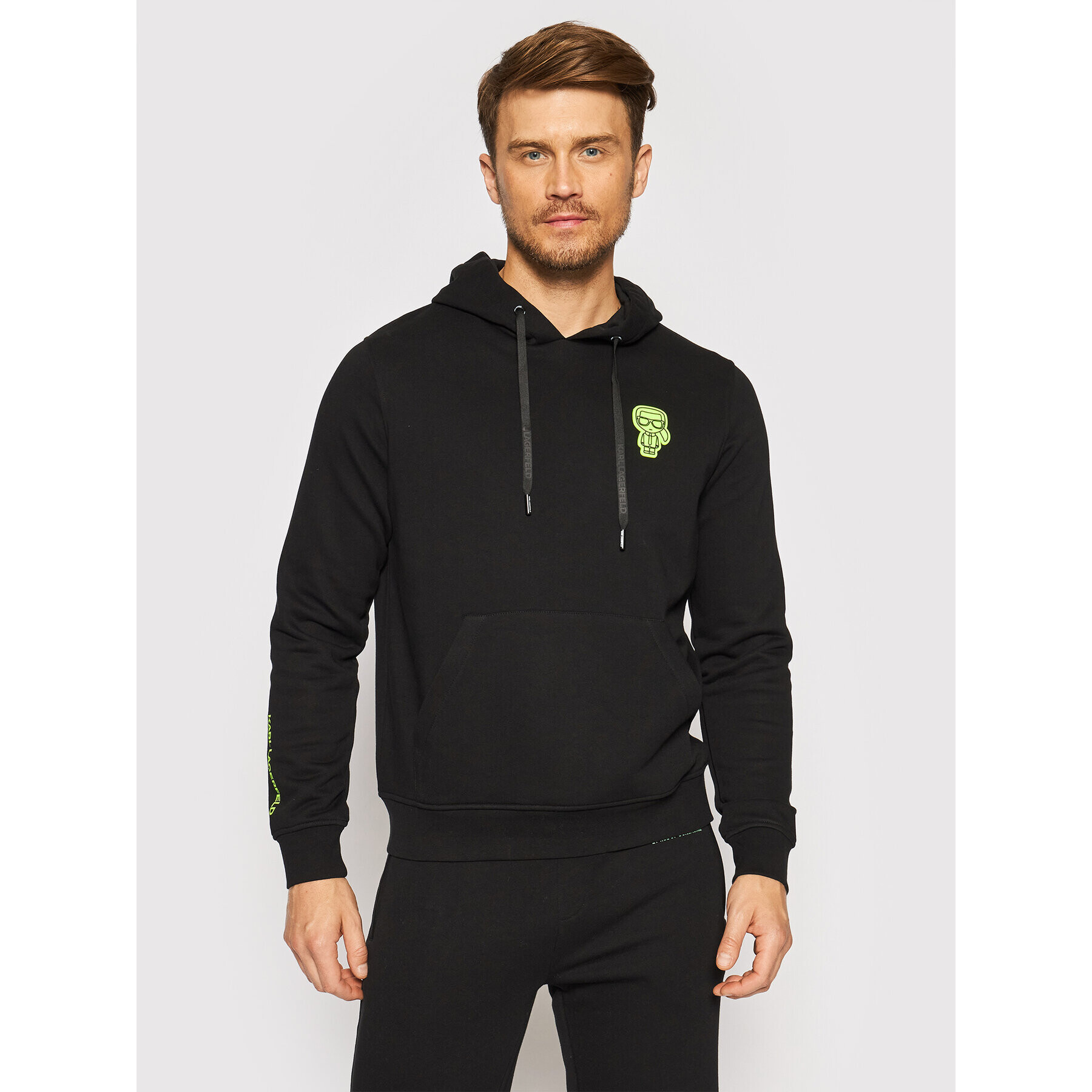 KARL LAGERFELD Mikina Sweat Hoody 705093 511910 Čierna Slim Fit - Pepit.sk