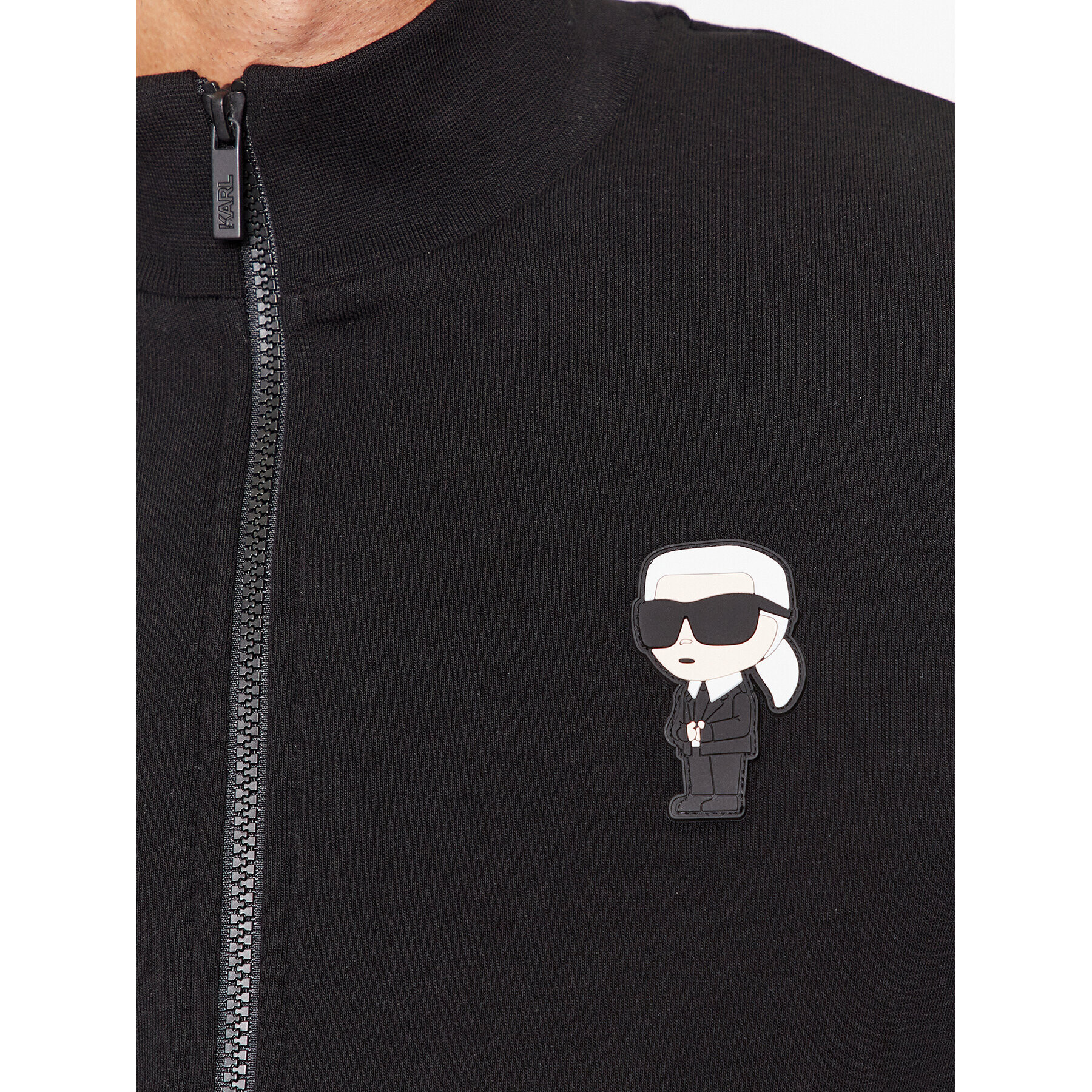 KARL LAGERFELD Mikina Sweat Zip 705895 500900 Čierna Regular Fit - Pepit.sk