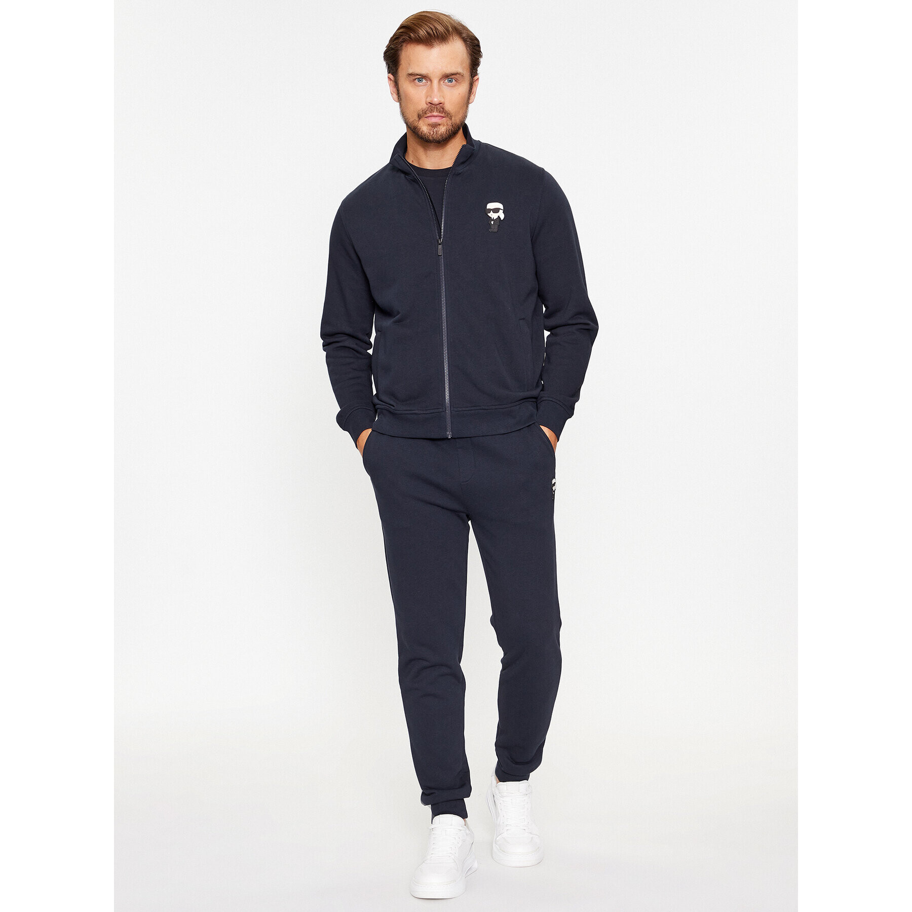 KARL LAGERFELD Mikina Zip 705895 500900 Tmavomodrá Regular Fit - Pepit.sk