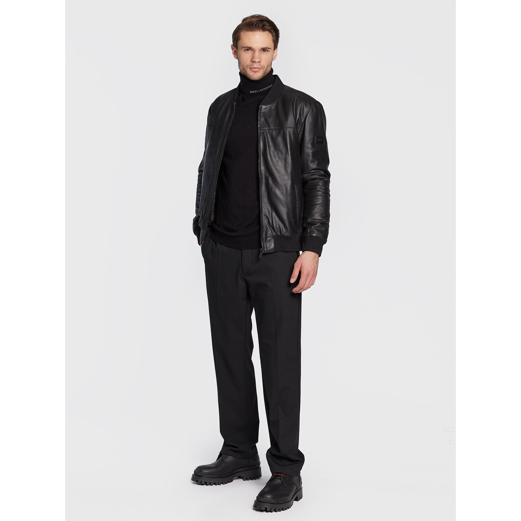 KARL LAGERFELD Rolák 655044 524306 Čierna Slim Fit - Pepit.sk