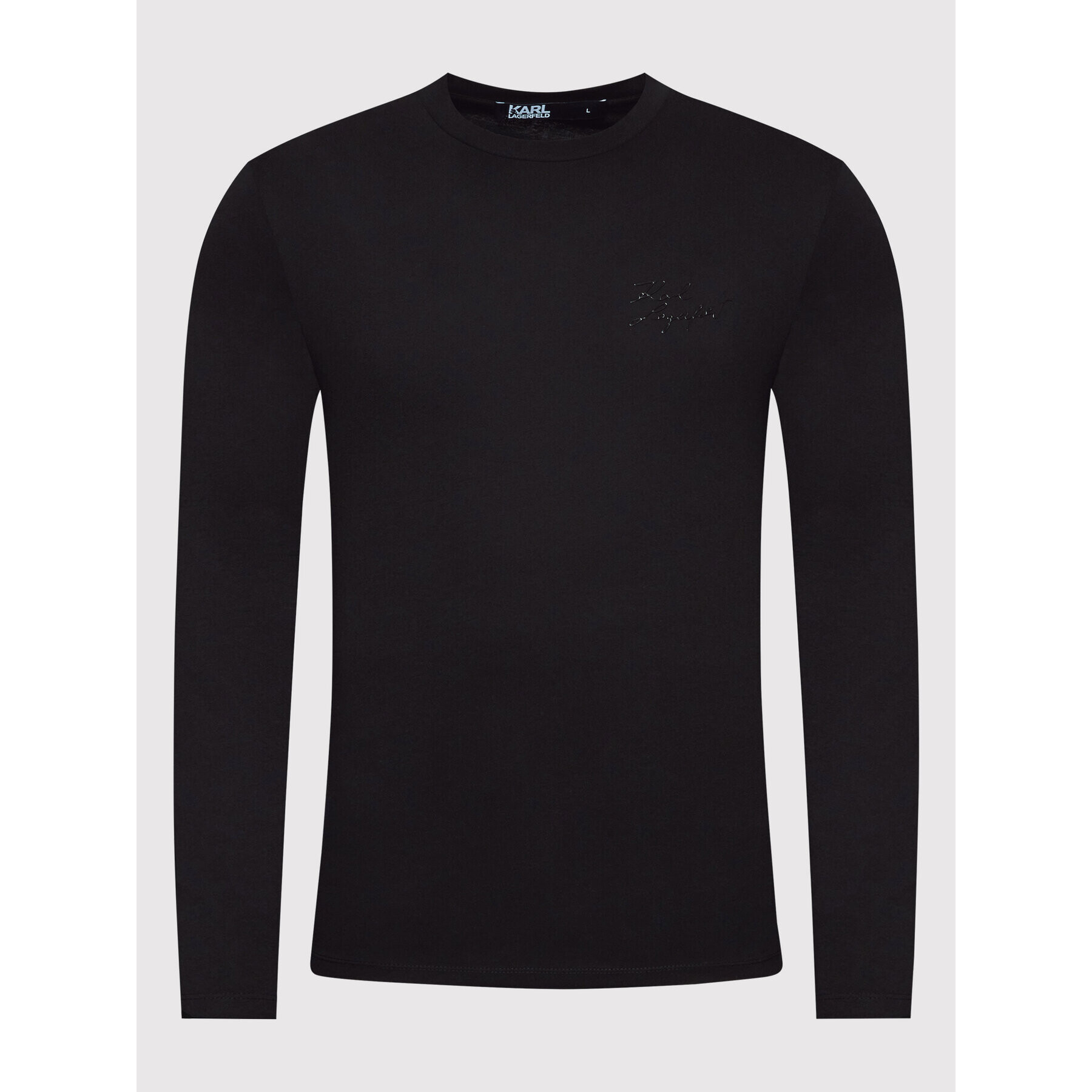 KARL LAGERFELD S dlhými rukávmi Crewneck 755403 521224 Čierna Regular Fit - Pepit.sk