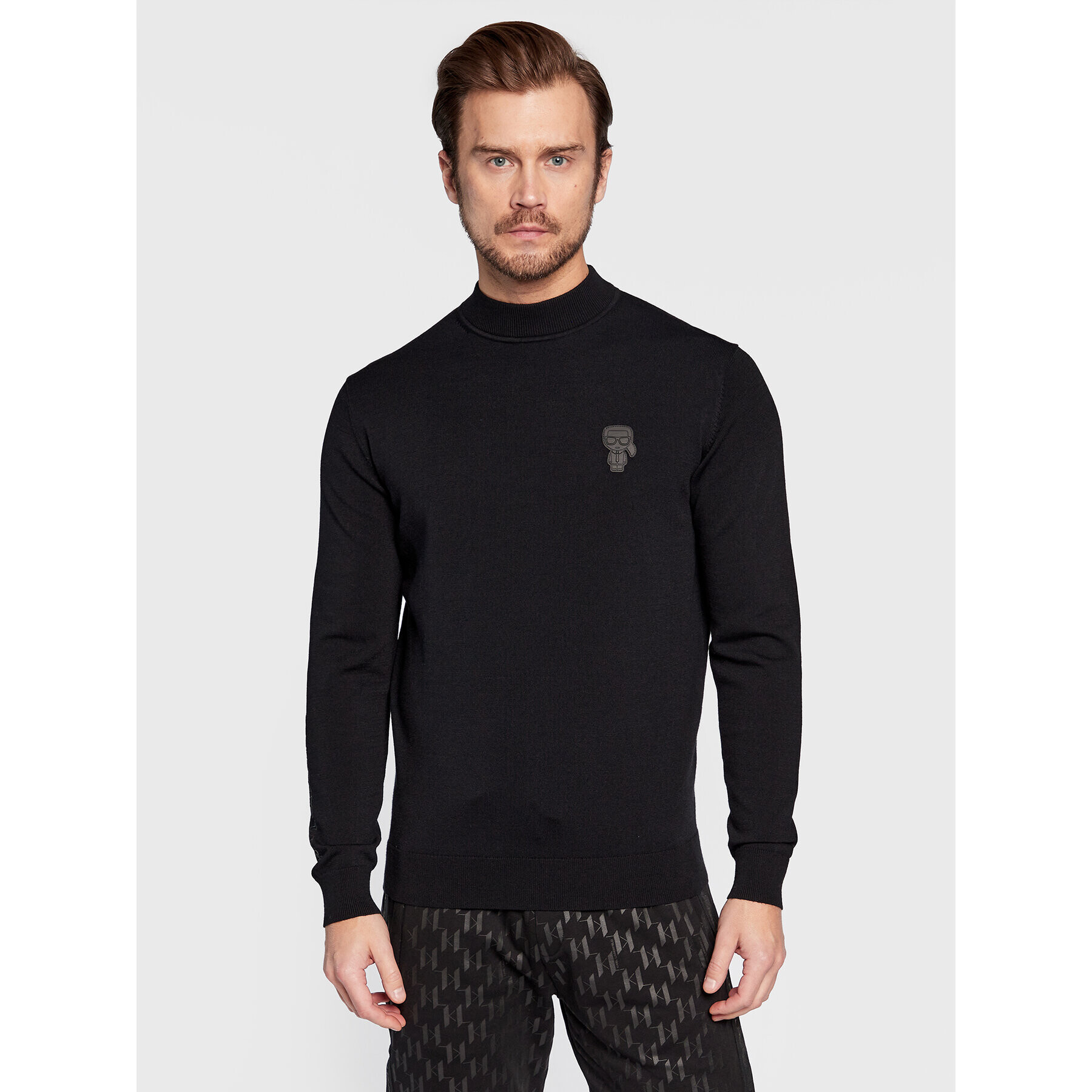 KARL LAGERFELD Sveter 655031 524304 Čierna Slim Fit - Pepit.sk