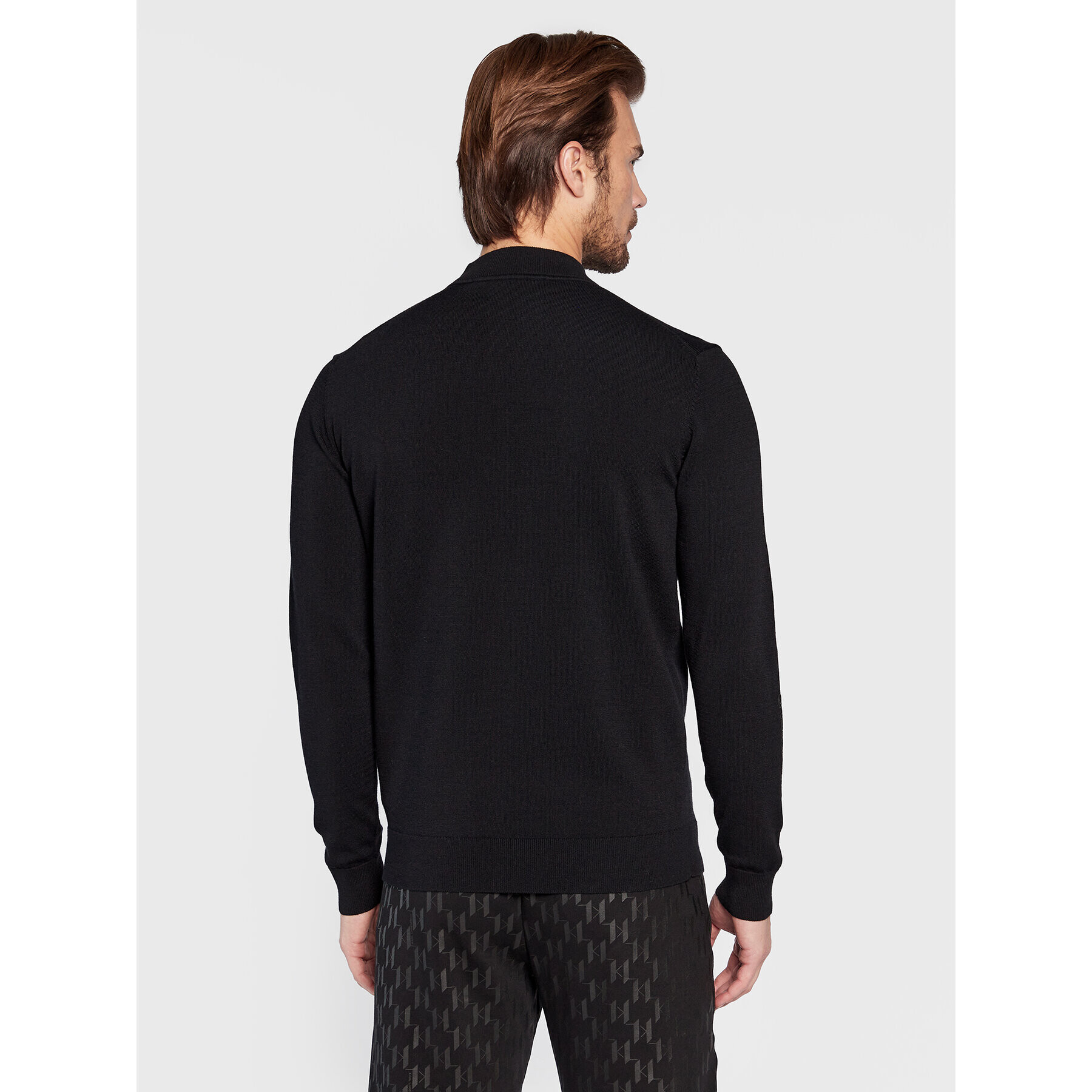 KARL LAGERFELD Sveter 655031 524304 Čierna Slim Fit - Pepit.sk