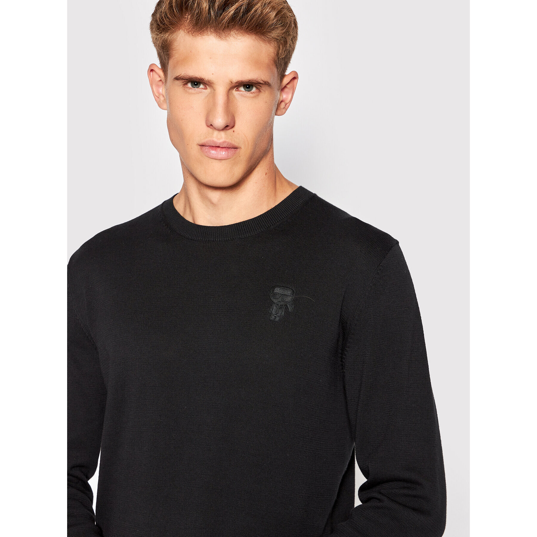 KARL LAGERFELD Sveter 655085 523301 Čierna Regular Fit - Pepit.sk