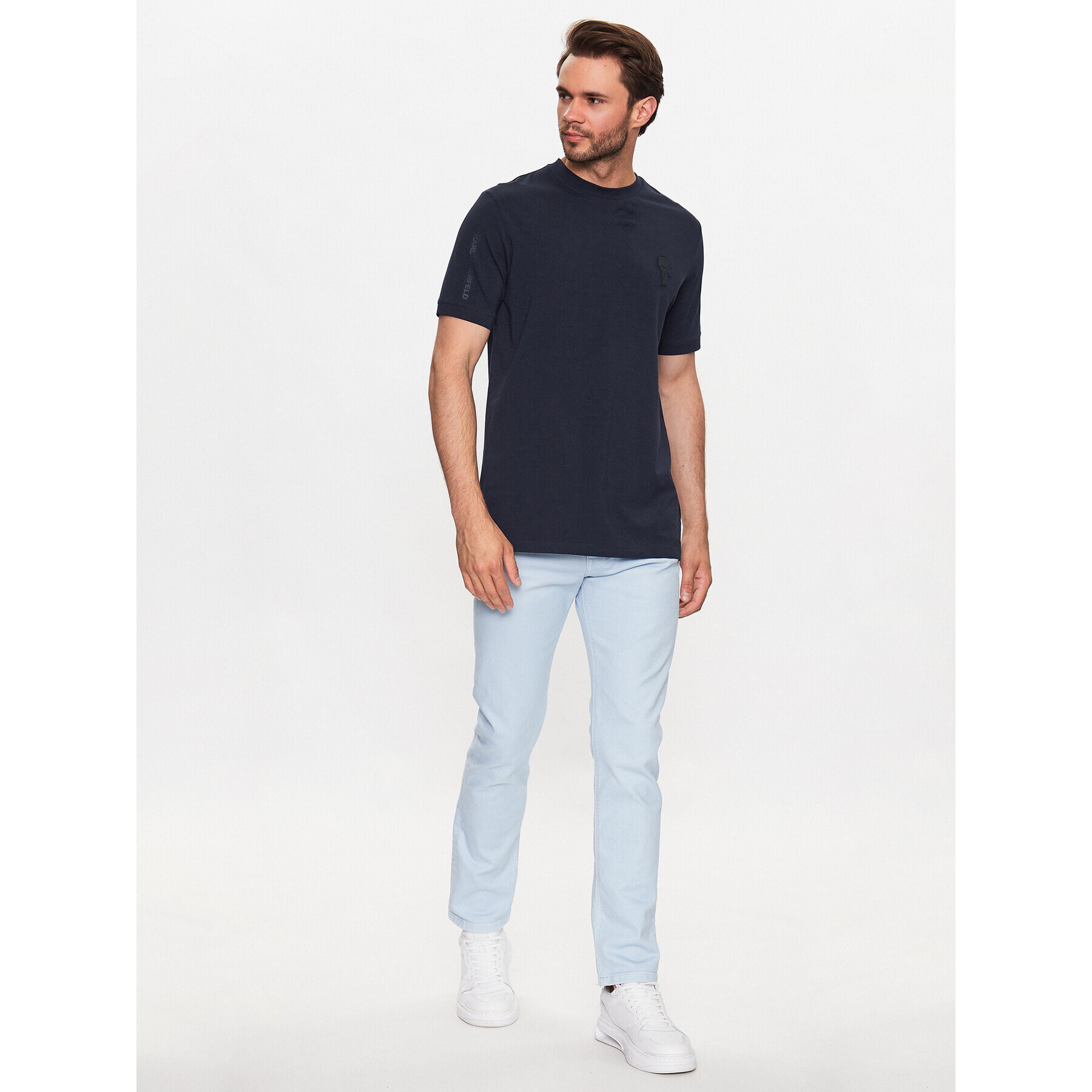 KARL LAGERFELD Tričko 755026 532221 Tmavomodrá Regular Fit - Pepit.sk