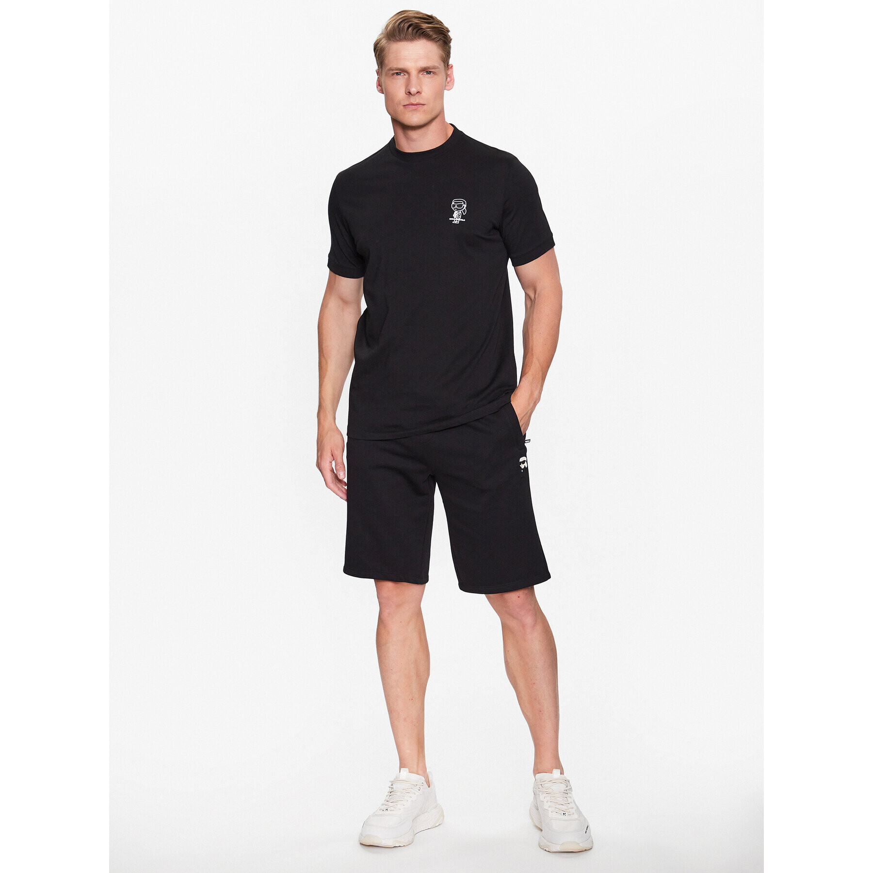 KARL LAGERFELD Tričko 755029 532224 Čierna Regular Fit - Pepit.sk