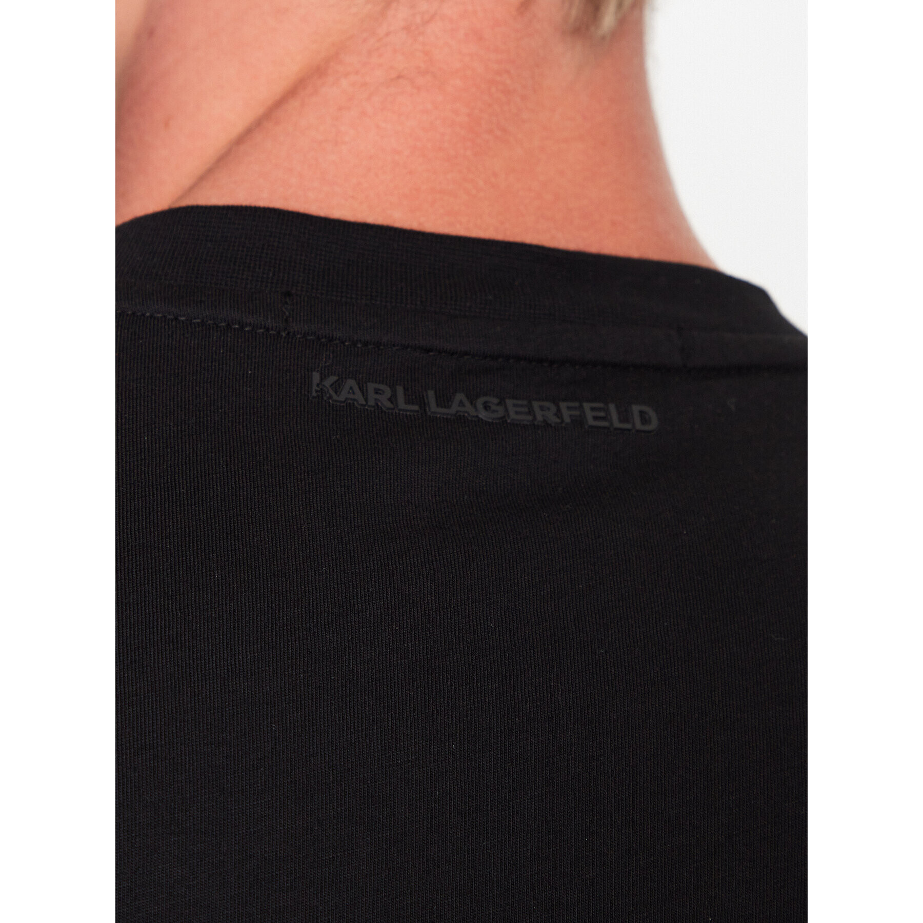 KARL LAGERFELD Tričko 755029 532224 Čierna Regular Fit - Pepit.sk