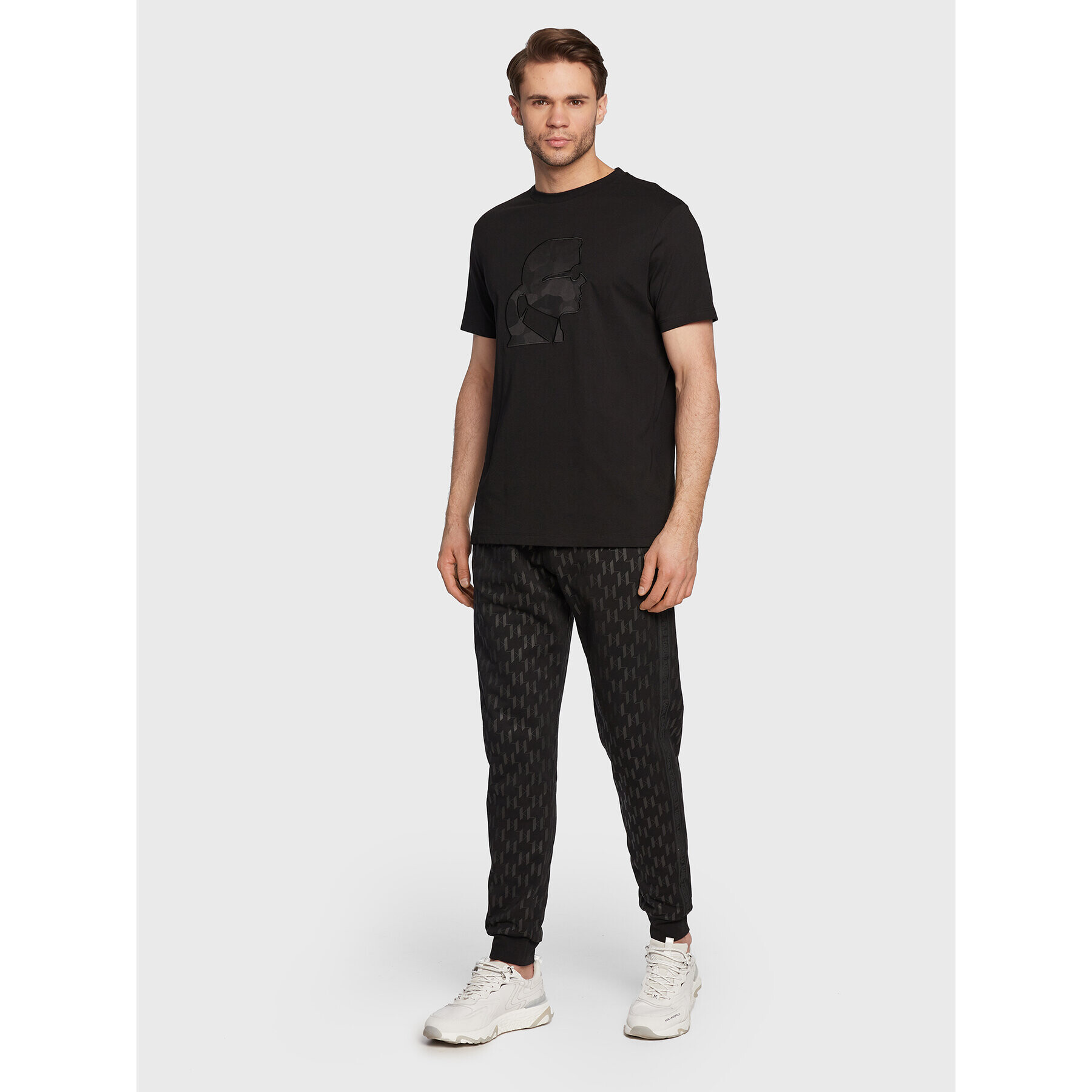 KARL LAGERFELD Tričko 755037 524224 Čierna Regular Fit - Pepit.sk