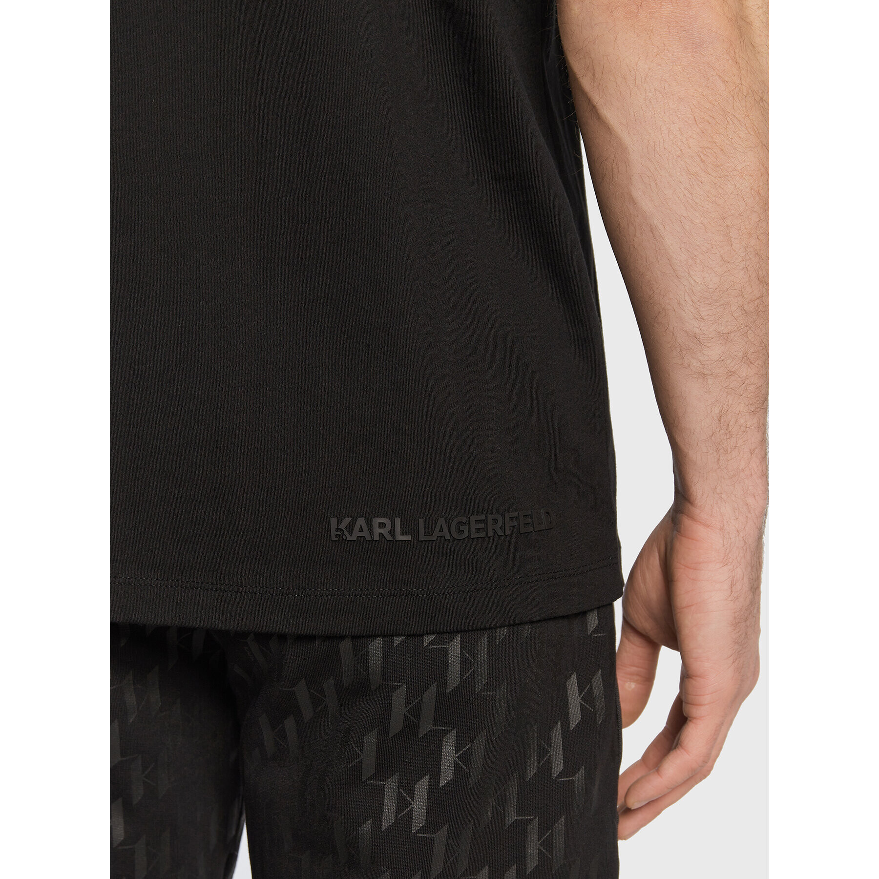 KARL LAGERFELD Tričko 755037 524224 Čierna Regular Fit - Pepit.sk