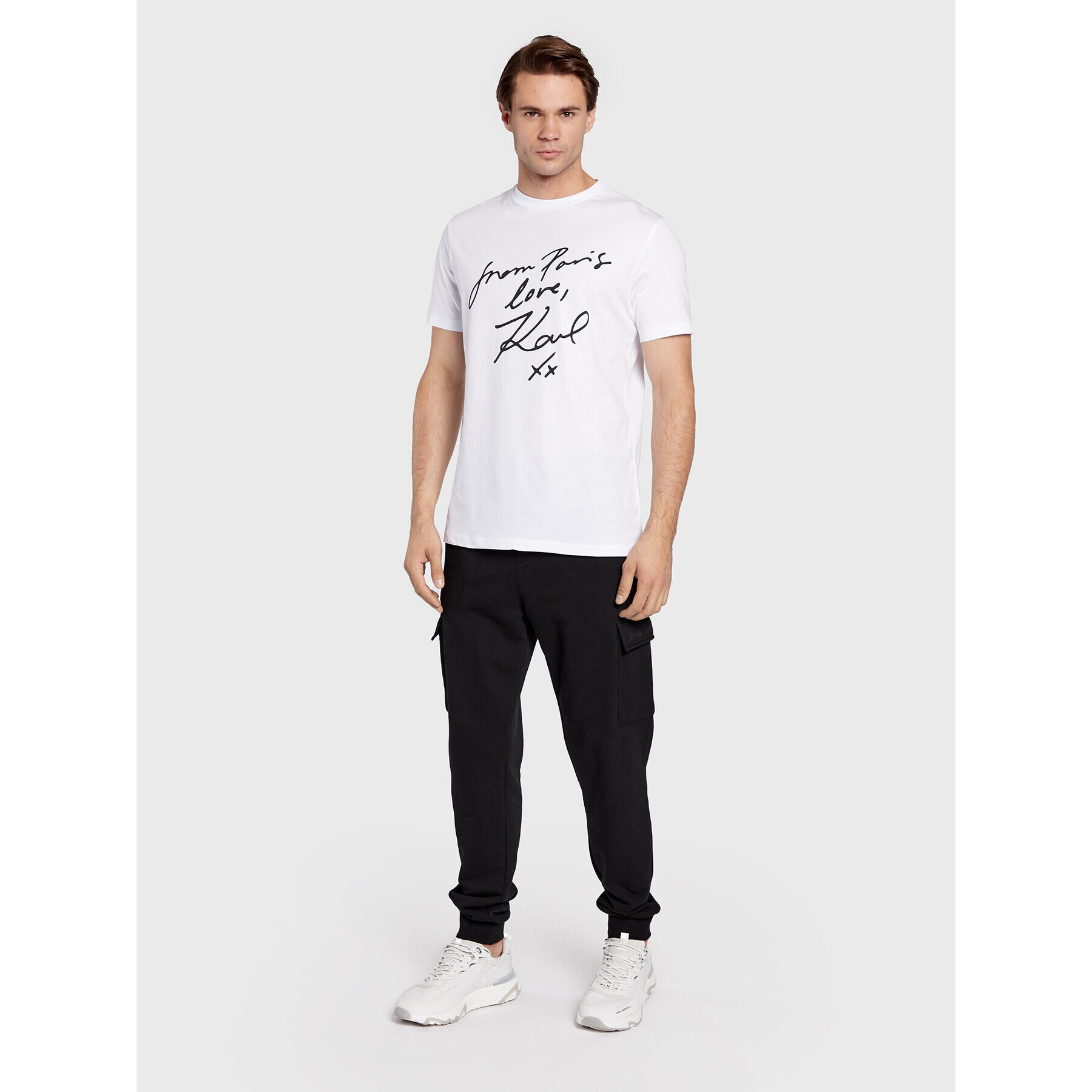 KARL LAGERFELD Tričko 755046 524224 Biela Regular Fit - Pepit.sk