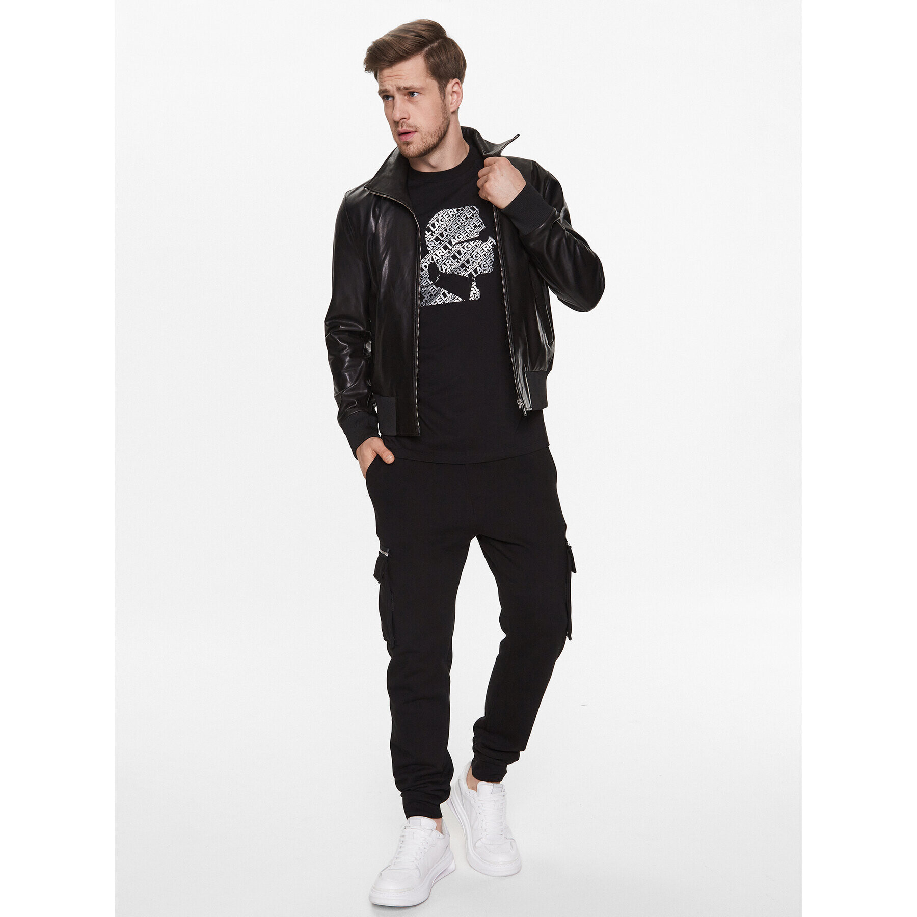 KARL LAGERFELD Tričko 755054 532224 Čierna Regular Fit - Pepit.sk