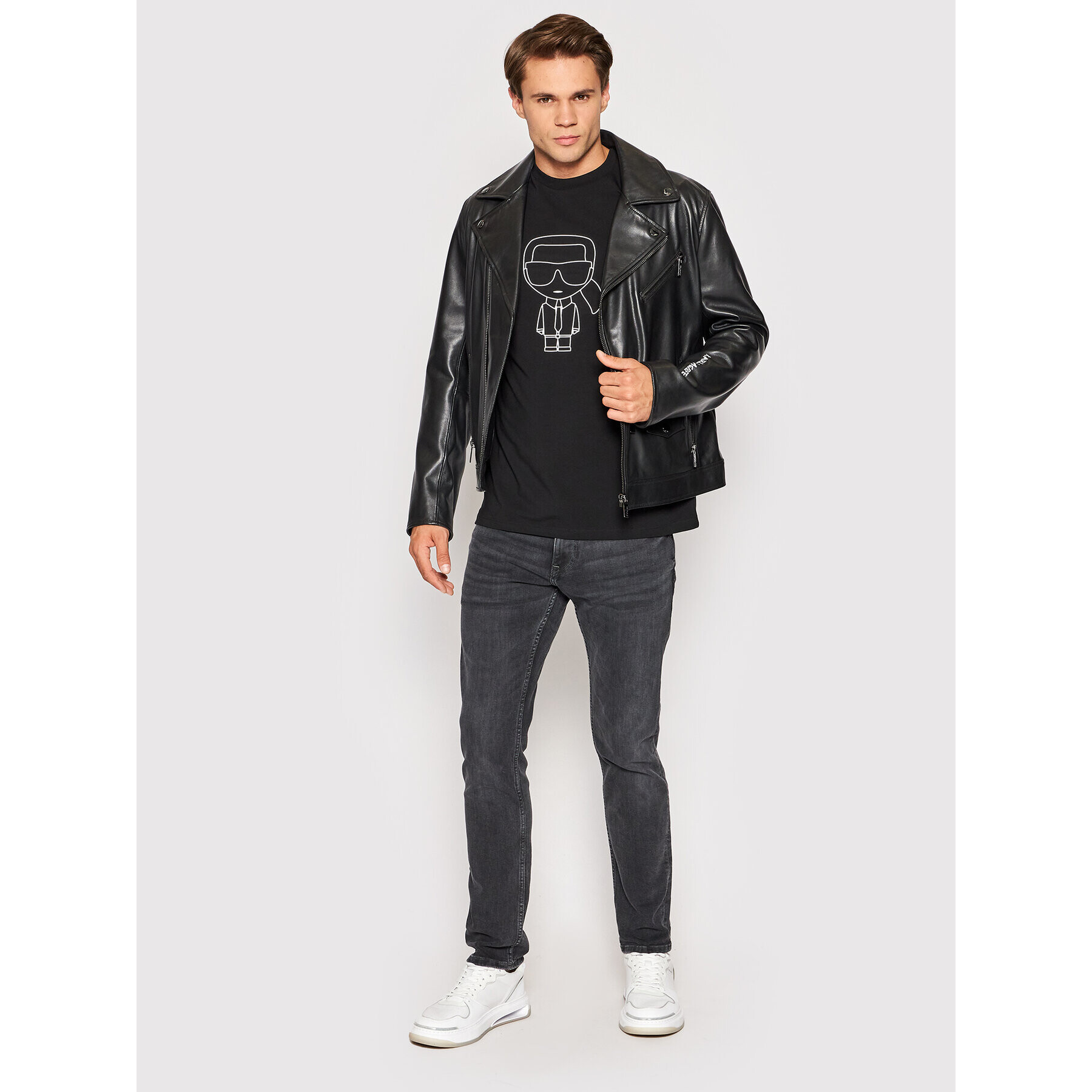 KARL LAGERFELD Tričko 755064 521221 Čierna Regular Fit - Pepit.sk