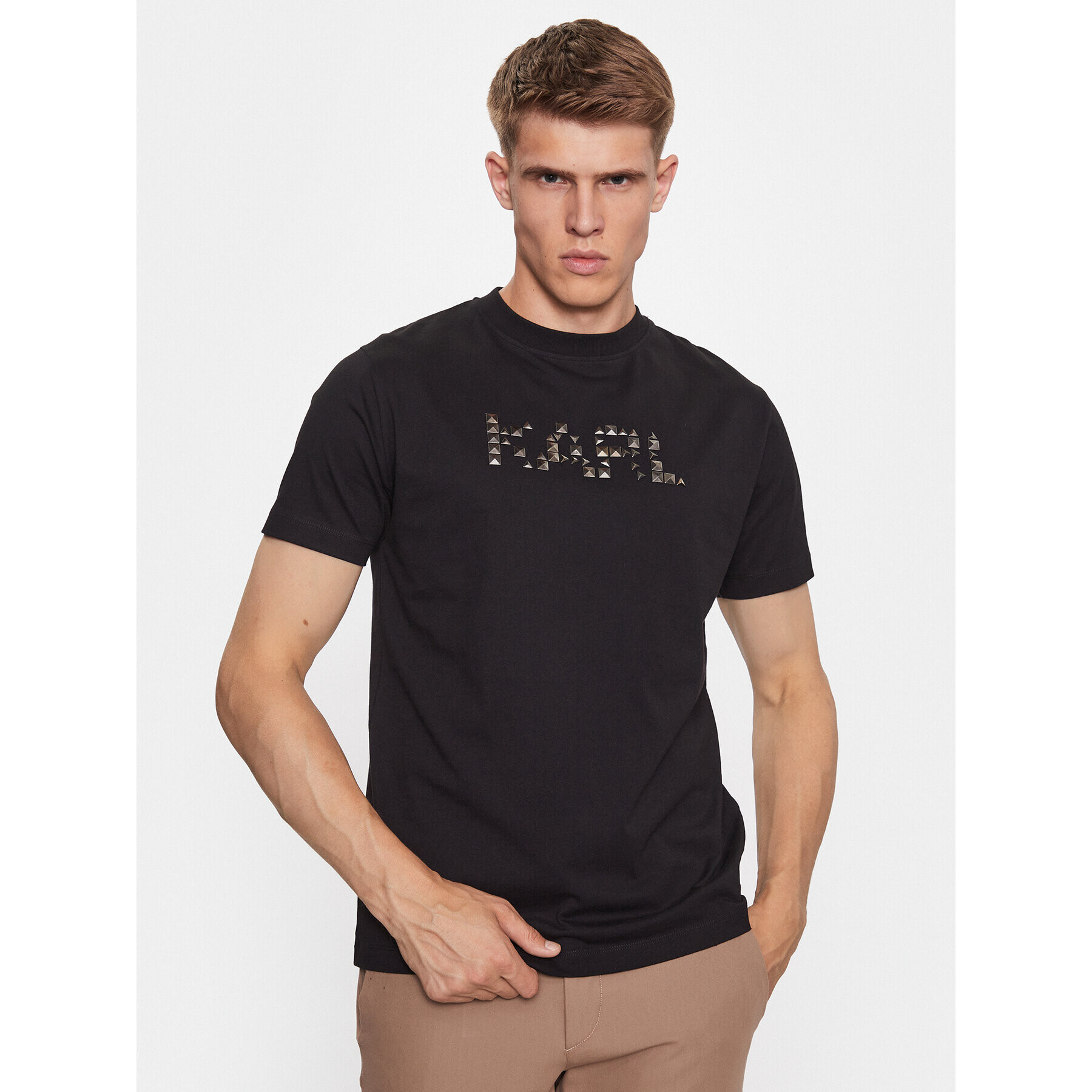 KARL LAGERFELD Tričko 755068 534240 Čierna Regular Fit - Pepit.sk