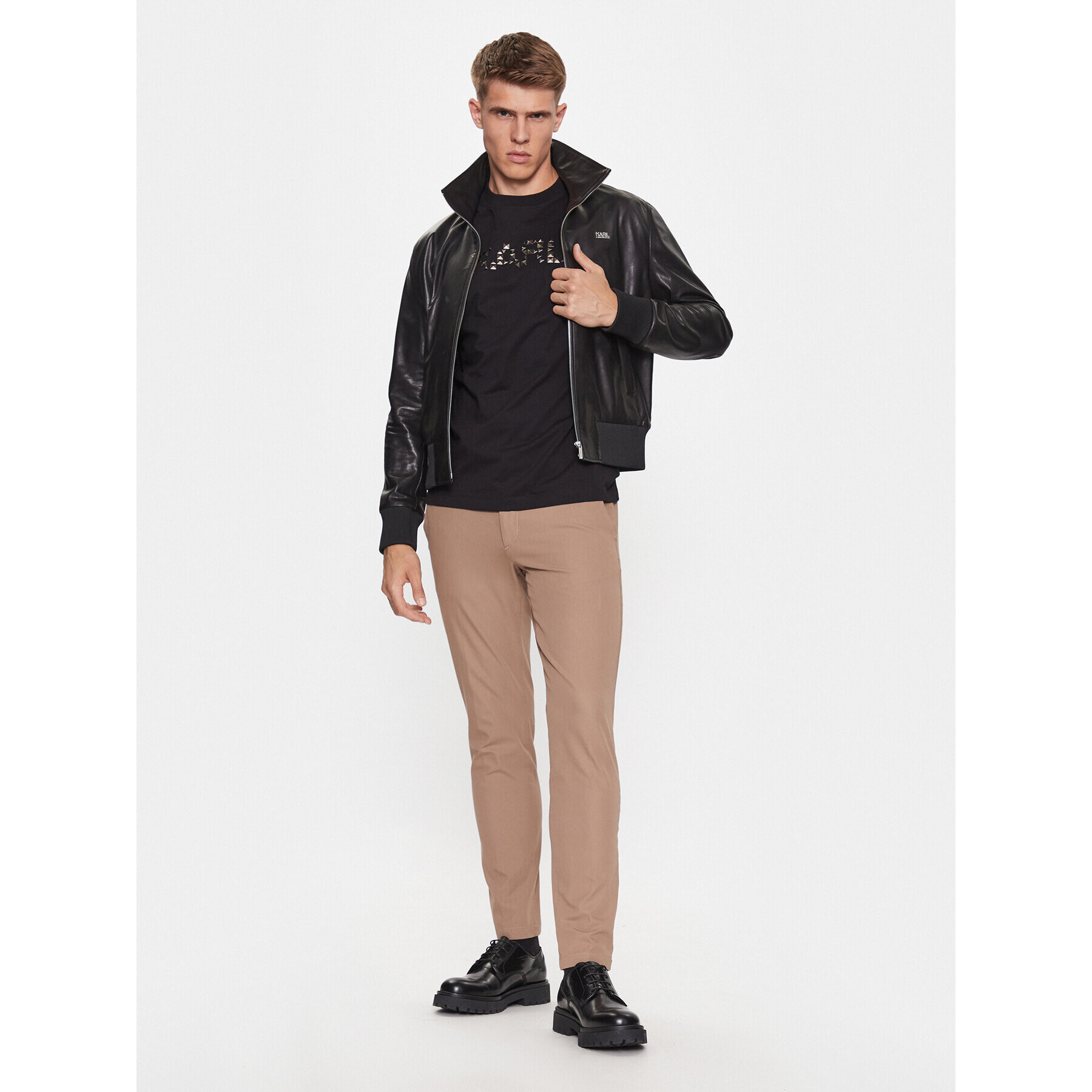 KARL LAGERFELD Tričko 755068 534240 Čierna Regular Fit - Pepit.sk