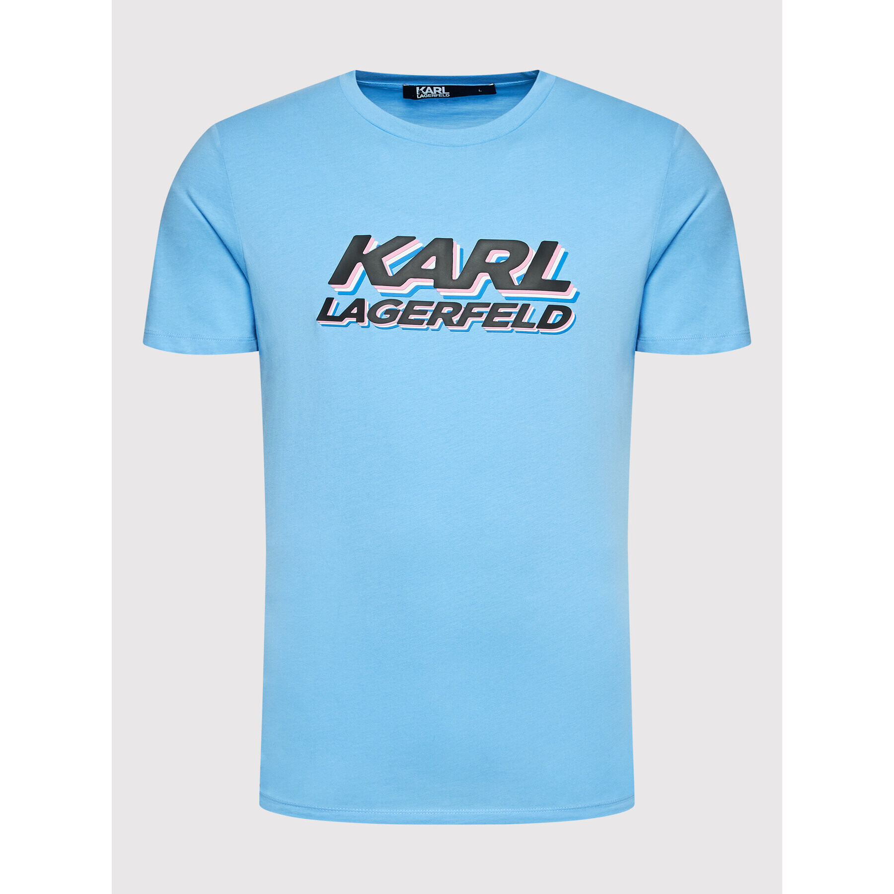 KARL LAGERFELD Tričko 755080 523224 Modrá Regular Fit - Pepit.sk