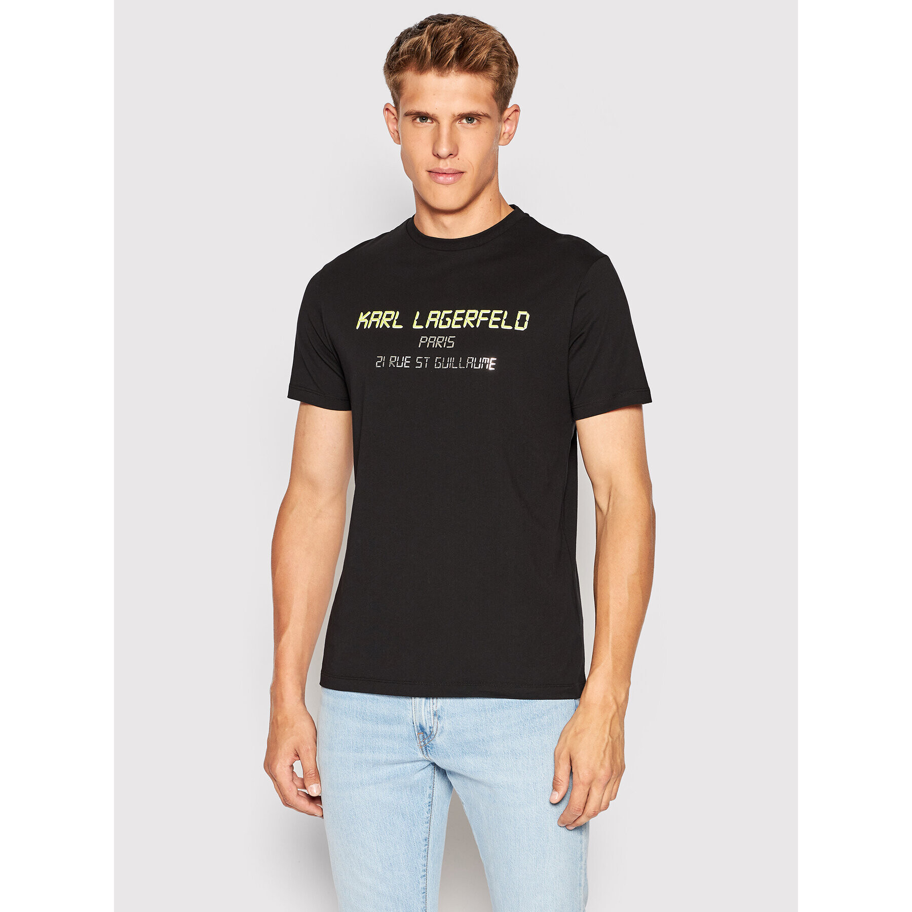 KARL LAGERFELD Tričko 755081 523224 Čierna Regular Fit - Pepit.sk