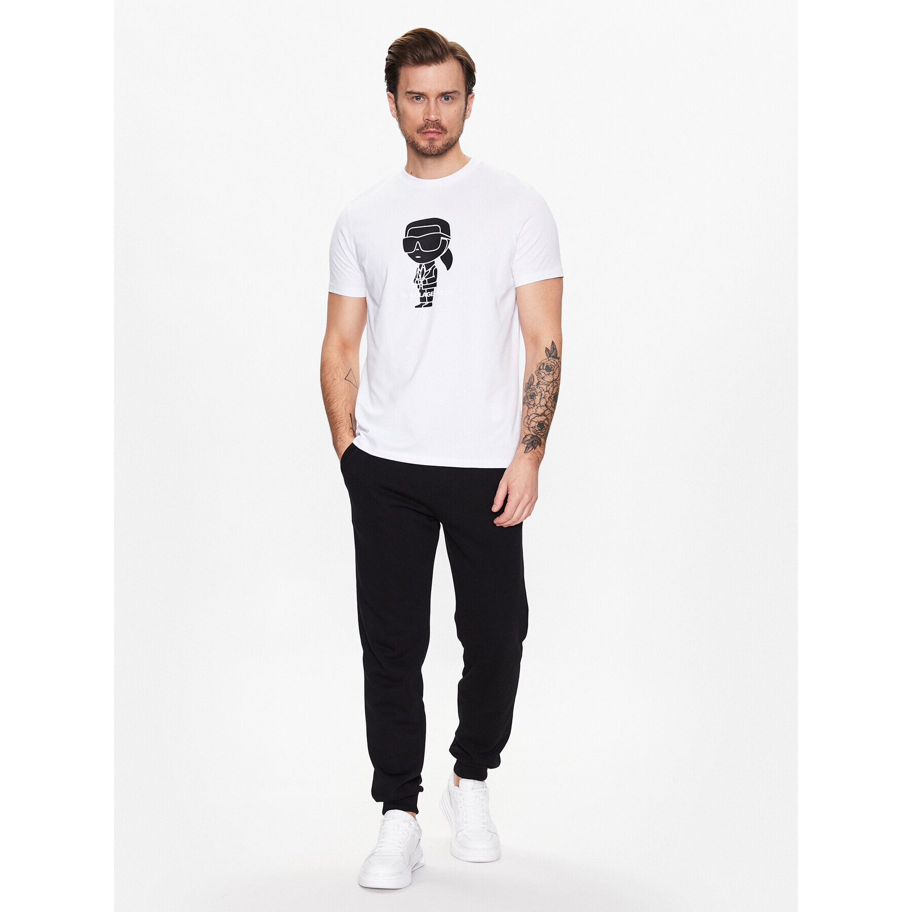 KARL LAGERFELD Tričko 755086 531221 Biela Regular Fit - Pepit.sk