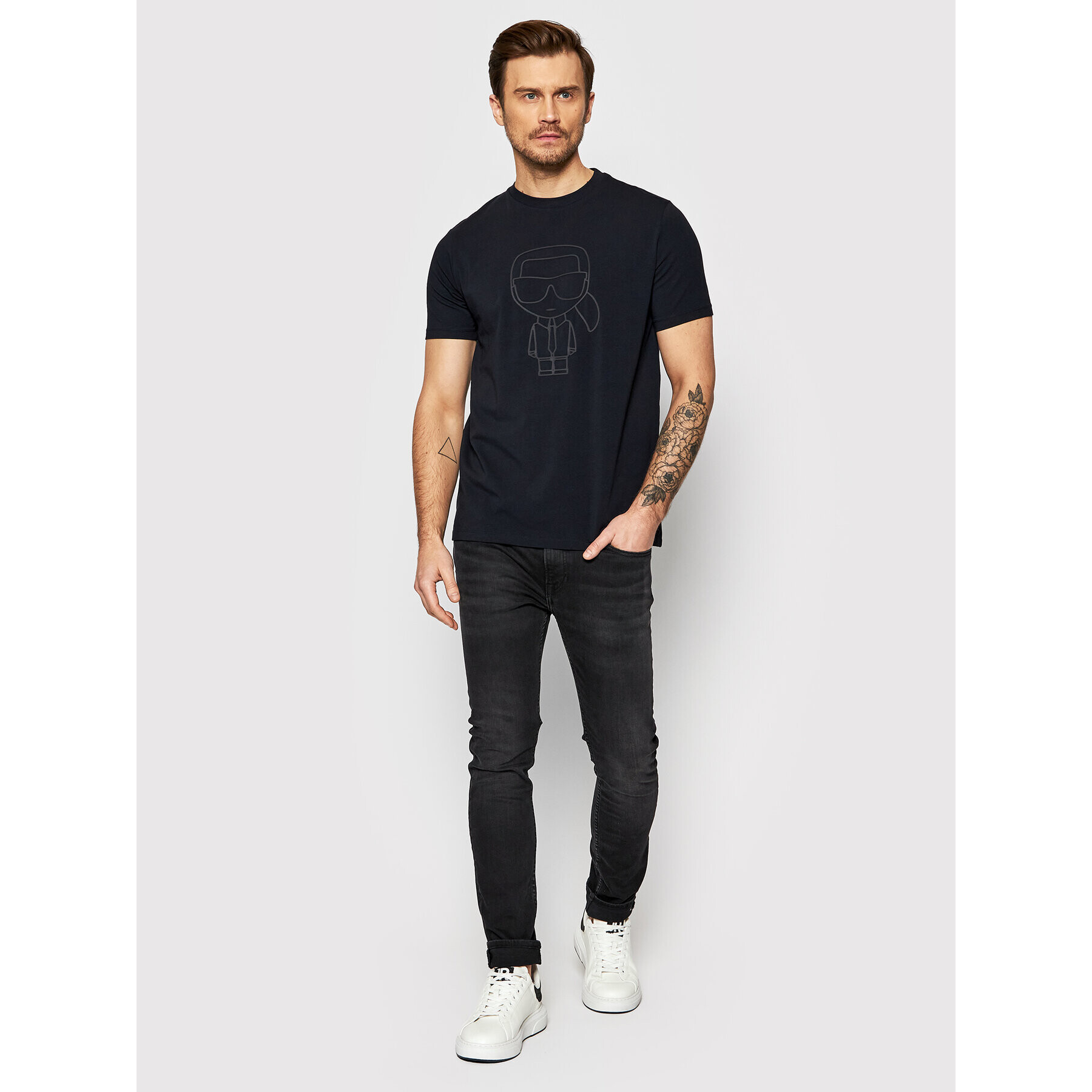 KARL LAGERFELD Tričko 755089 521221 Tmavomodrá Regular Fit - Pepit.sk