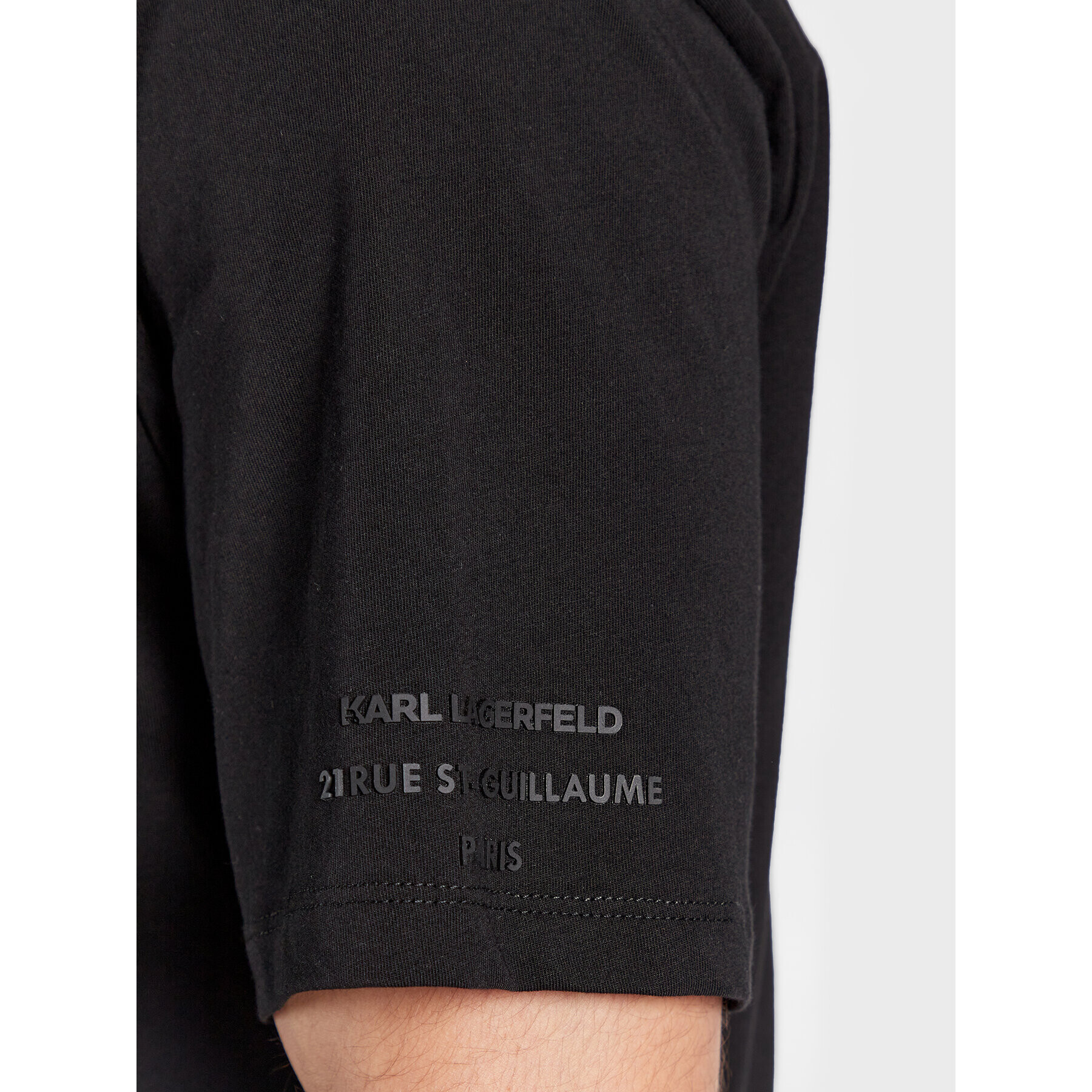 KARL LAGERFELD Tričko 755247 524224 Čierna Regular Fit - Pepit.sk