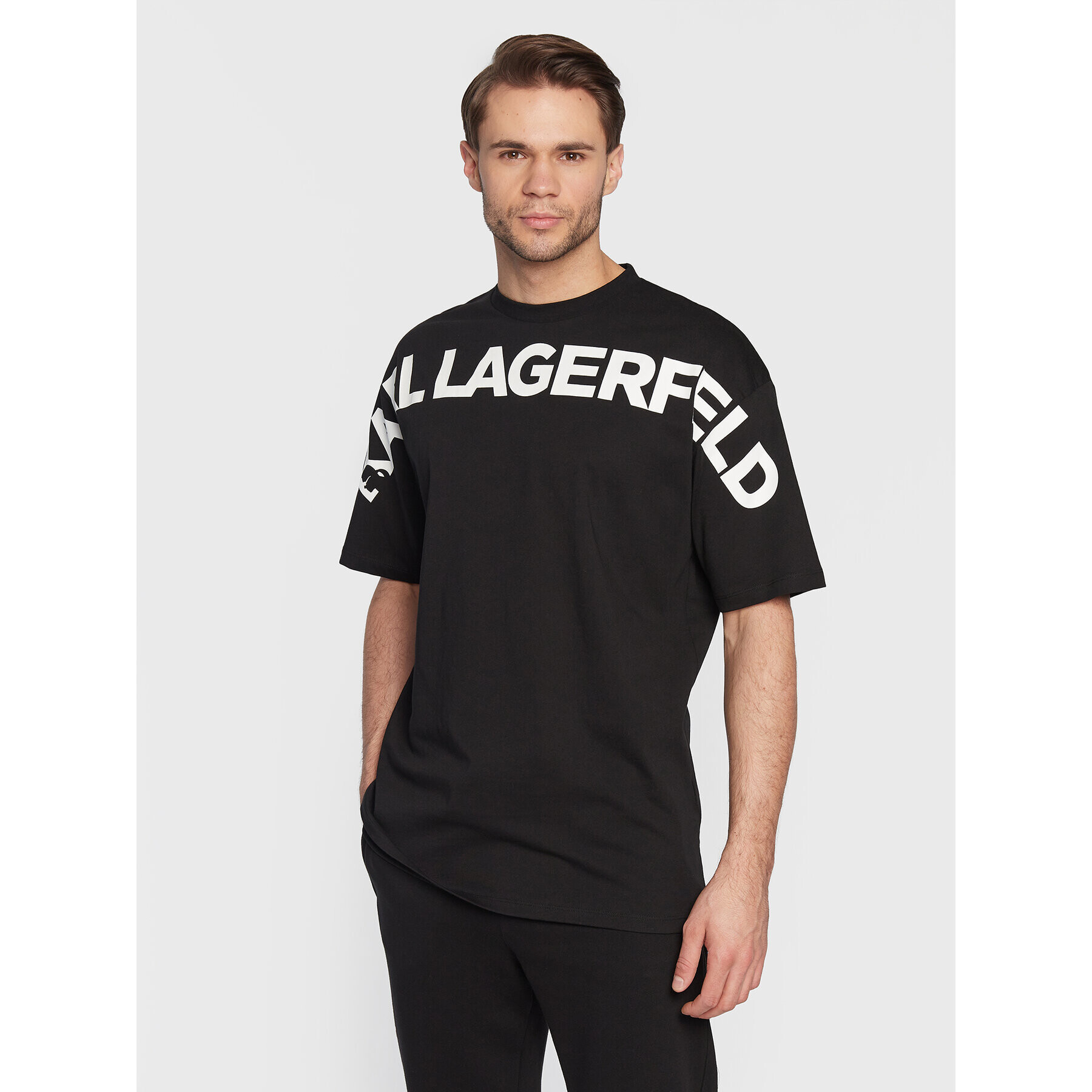 KARL LAGERFELD Tričko 755248 524224 Čierna Regular Fit - Pepit.sk