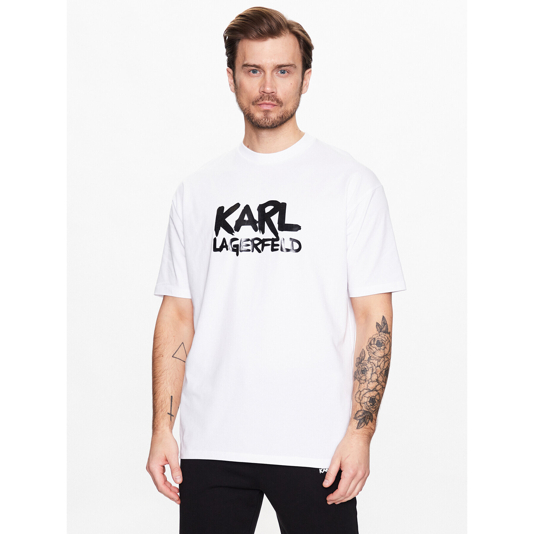 KARL LAGERFELD Tričko 755280 531221 Biela Regular Fit - Pepit.sk