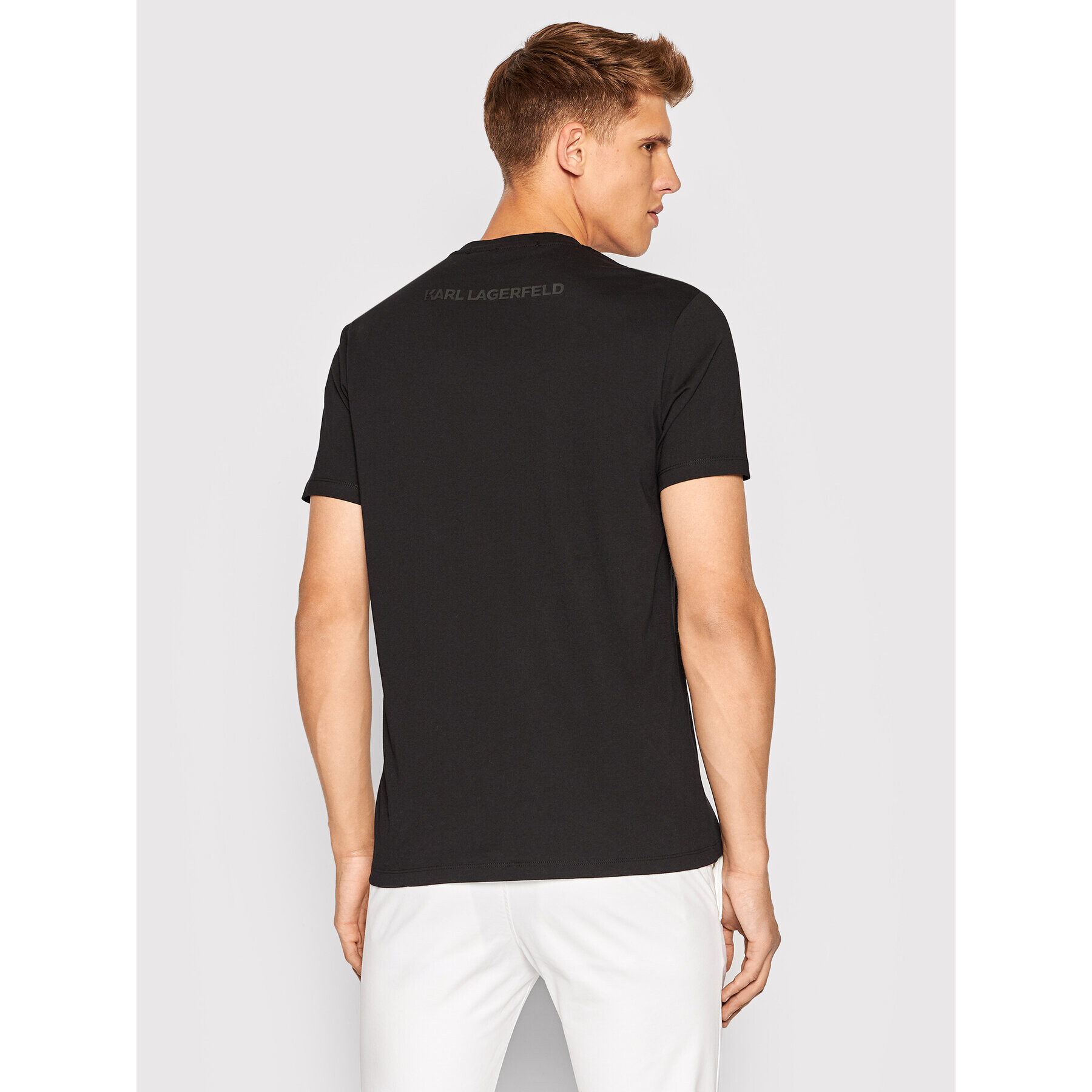 KARL LAGERFELD Tričko 755403 523224 Čierna Regular Fit - Pepit.sk