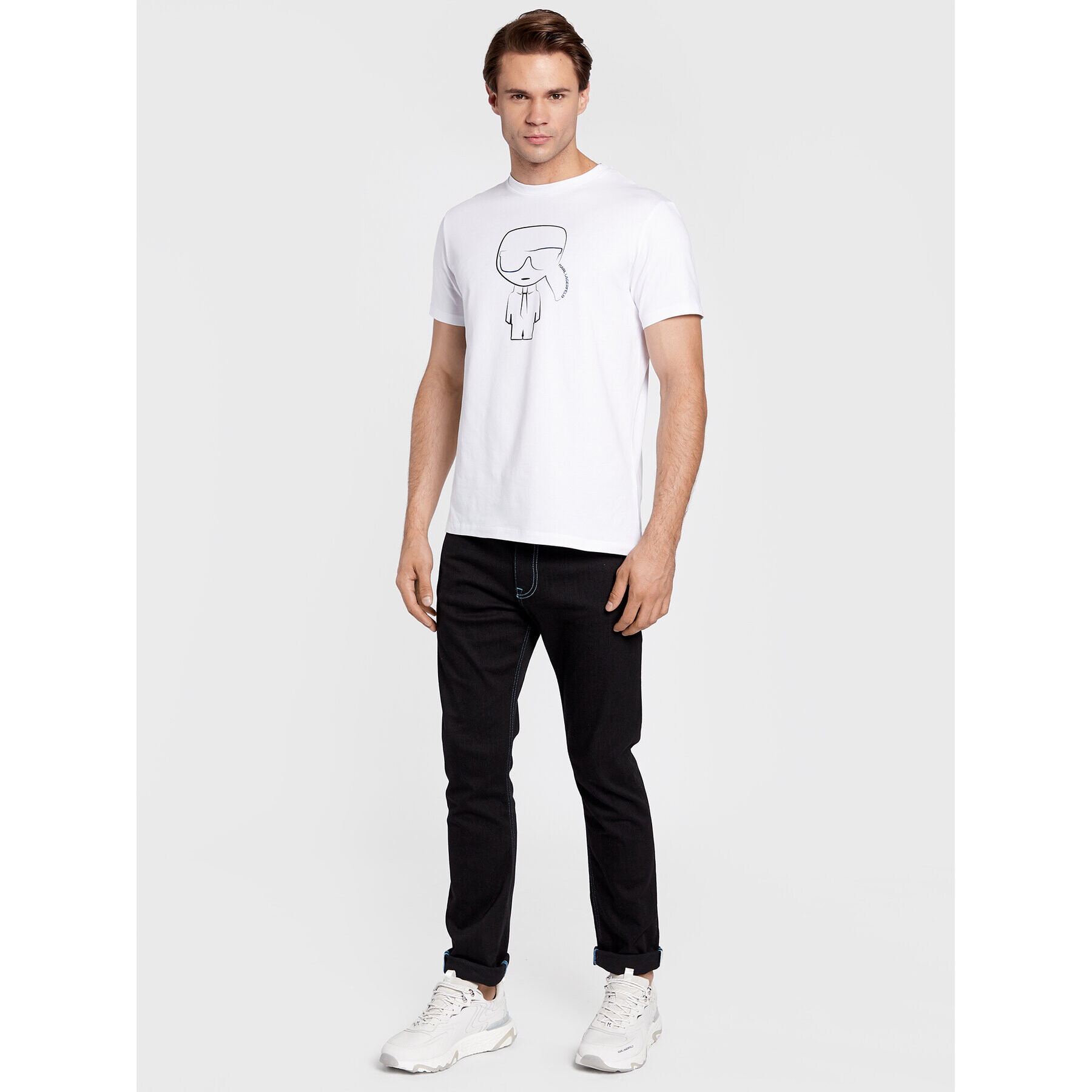 KARL LAGERFELD Tričko 755421 524221 Biela Regular Fit - Pepit.sk