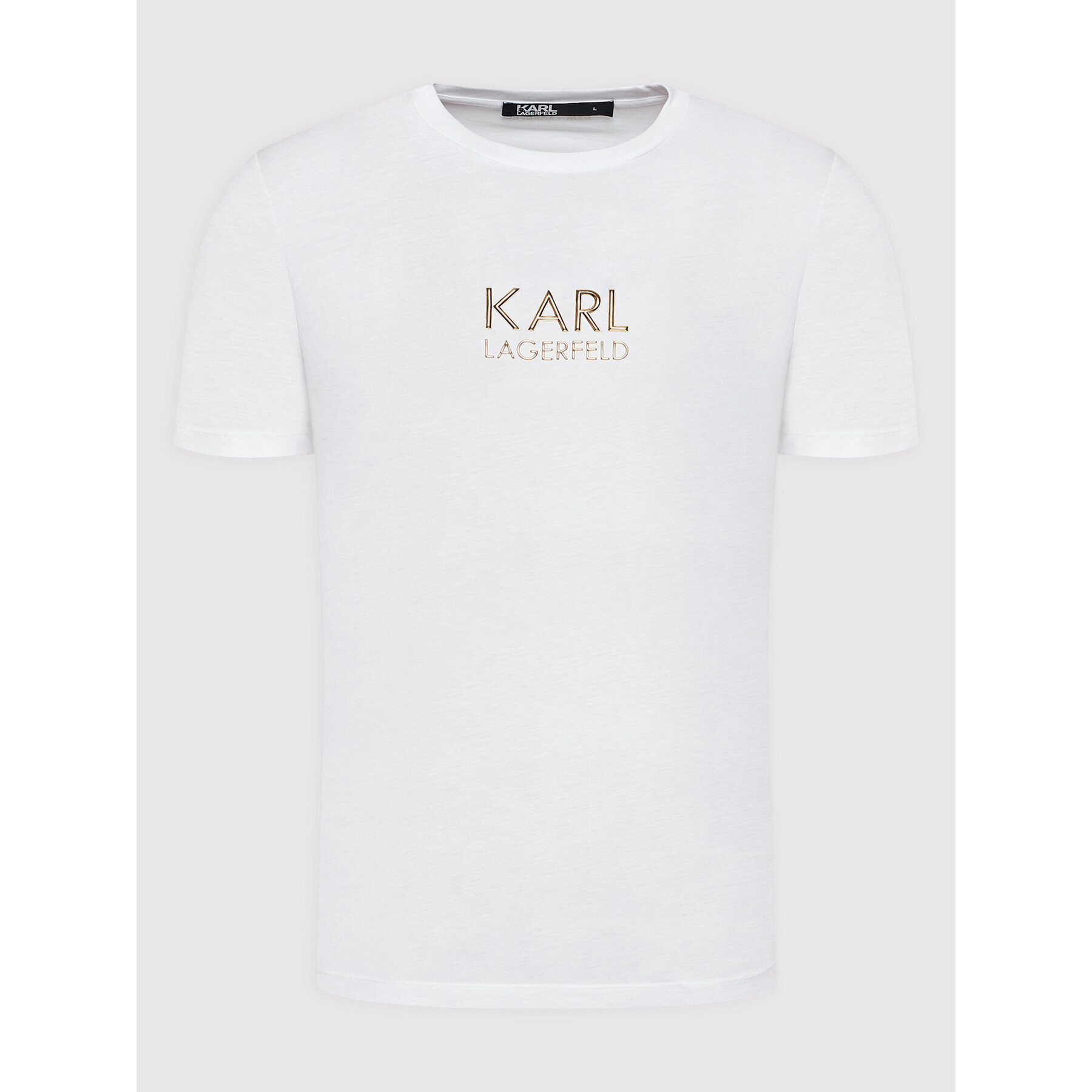 KARL LAGERFELD Tričko Crewneck 755054 521224 Biela Regular Fit - Pepit.sk